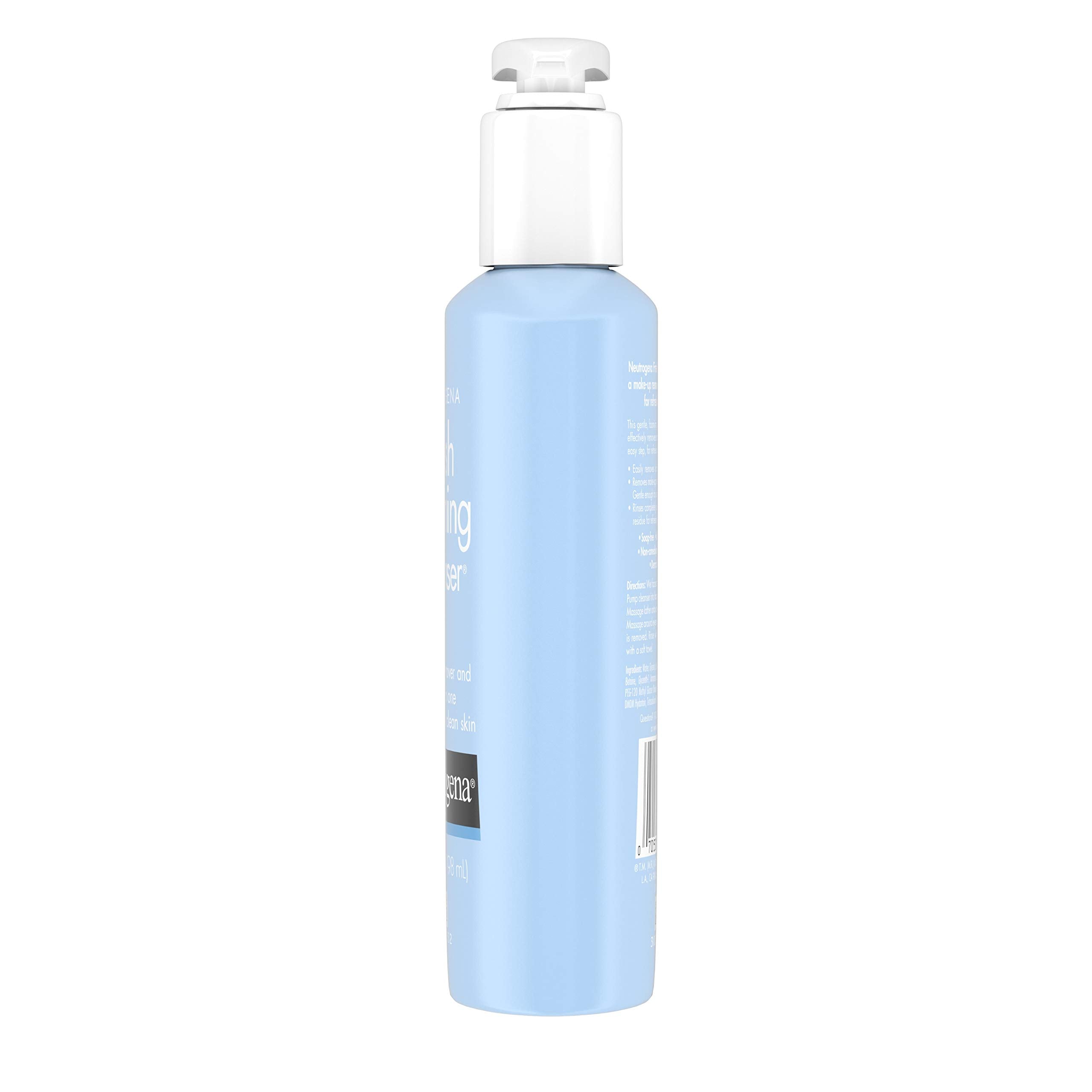 Neutrogena Fresh Foaming Gentle Daily Facial Cleanser & Makeup Remover, Soap Free, Removes Dirt, Oil & Waterproof Makeup, Non-Co