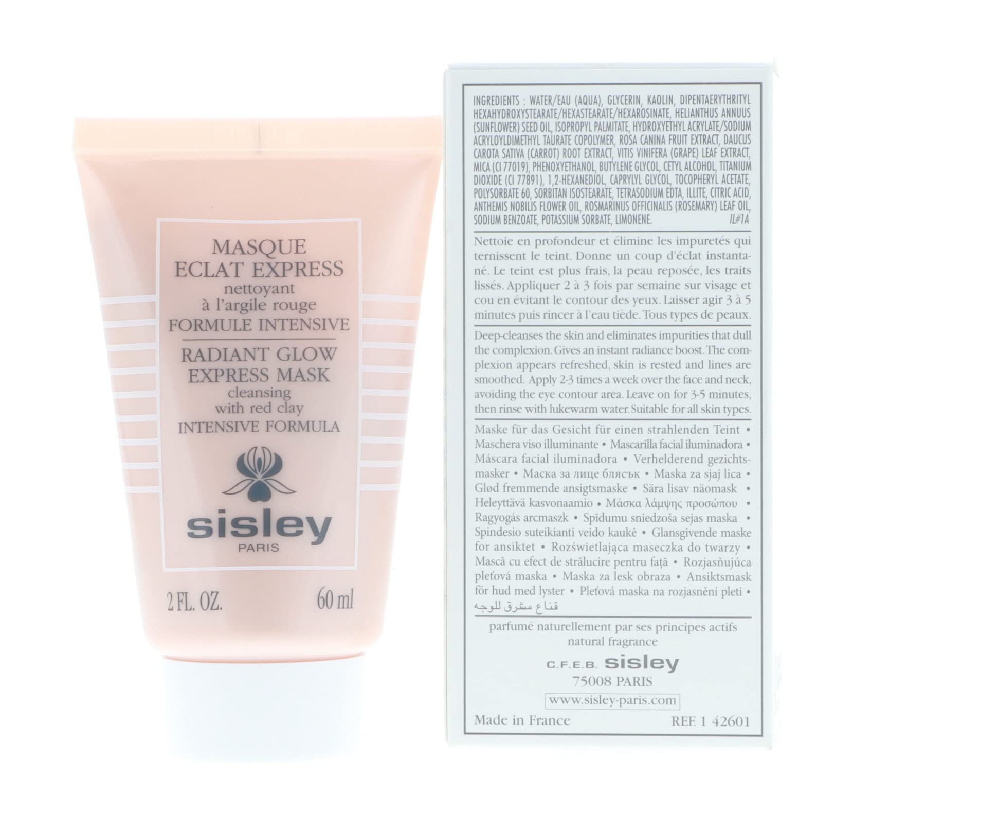 Sisley Radiant Glow Express Mask With Red Clays Intensive Formula, 2.3 Ounce