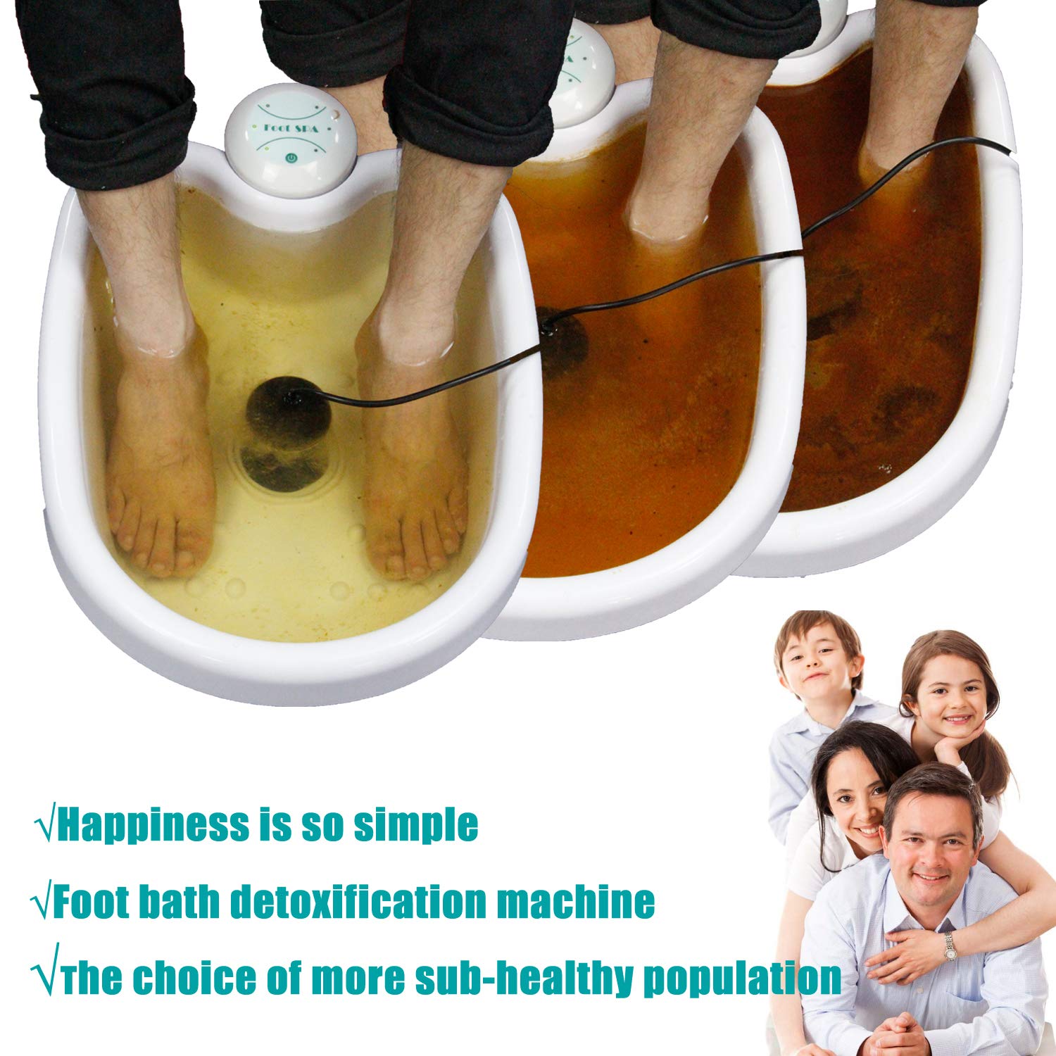 Vniolife Ionic Foot Bath Detox Machine, Ion Foot Detox Spa For Home Use Beauty Salon Beauty Spa Club With 100 Liners, Zipper Car