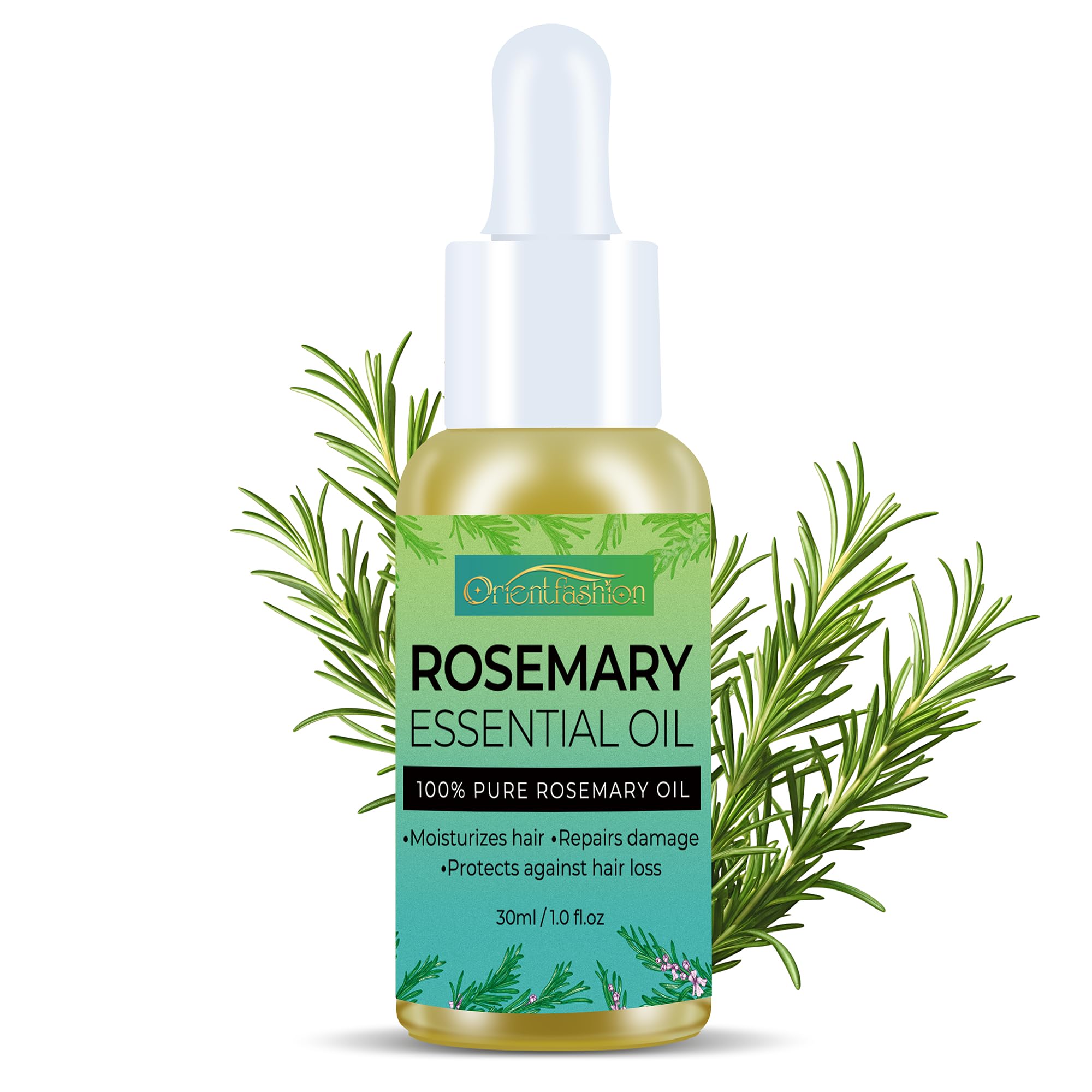 Orientfashion Organics Rosemary Hair Oil for Hair, Pure Natural Rosemary Essential Oils  Damaged Hair Care & Split Ends & Dry S