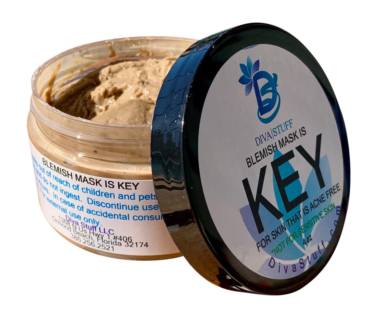 Blemish Mask Is Key for Skin That Is Acne Free, Diva Stuff Acne Fighting Face Mask, Not for Sensitive Skin! 4oz