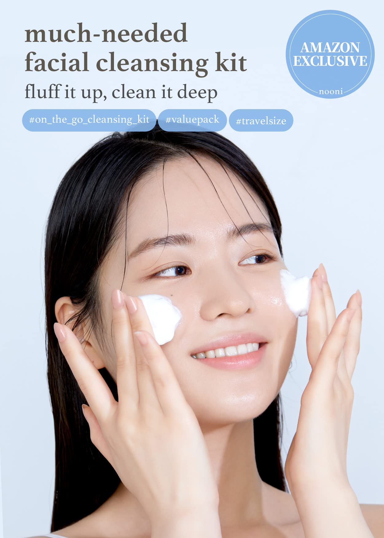 Nooni 2-In-1 Much Needed Facial Cleansing Kit - Whip Maker  Face Cleanser Gift, Gift Set, Foam Maker, Remove Impurities, Daily R