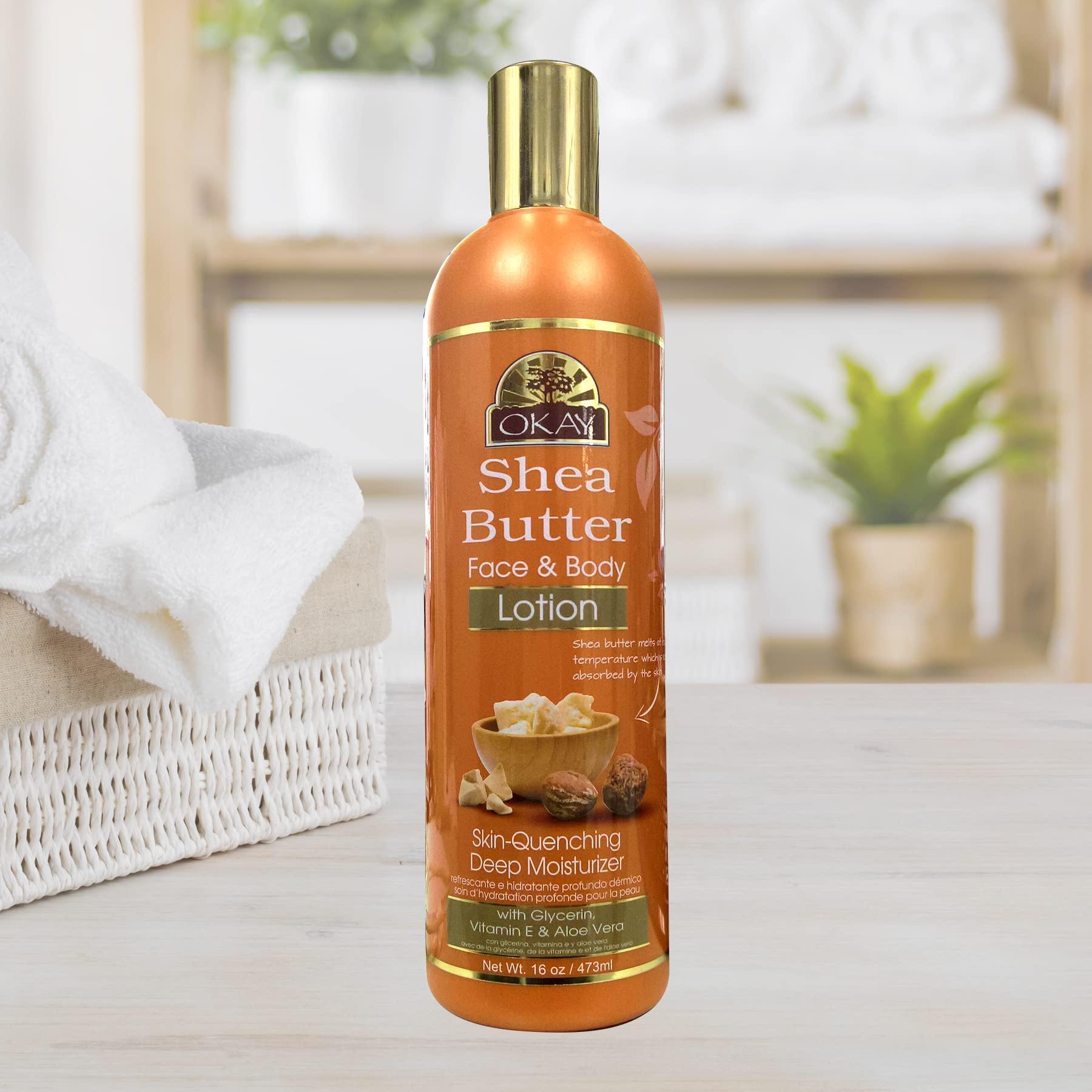 OKAY SHEA BUTTER HAND and BODY LOTION 16oz/473ml