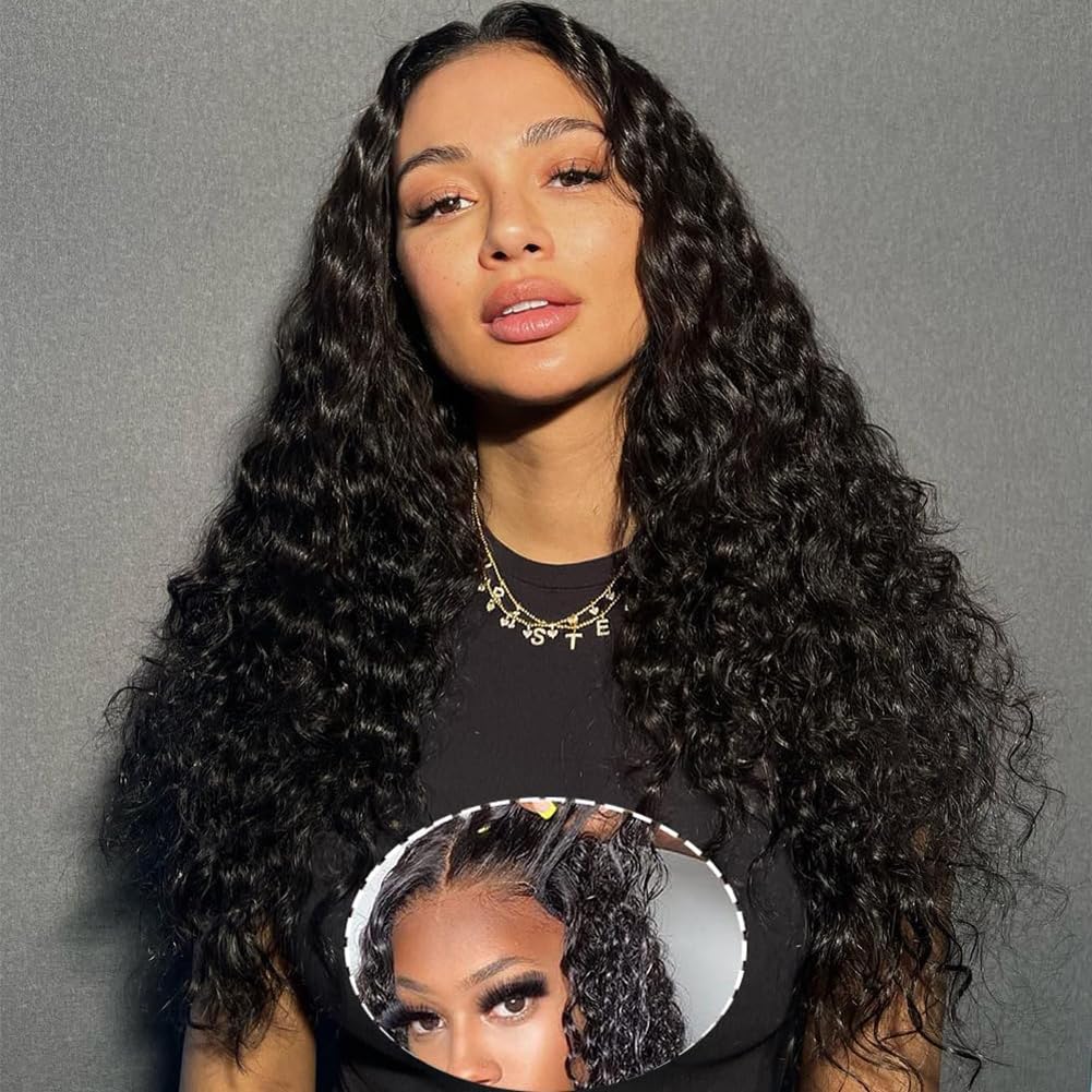 4X4 Hd Lace Closure Wigs Human Hair Wear & Go Glueless Wig Human Hair Pre Plucked Pre Cut Lace No Glue Water Wave Lace Frontal H