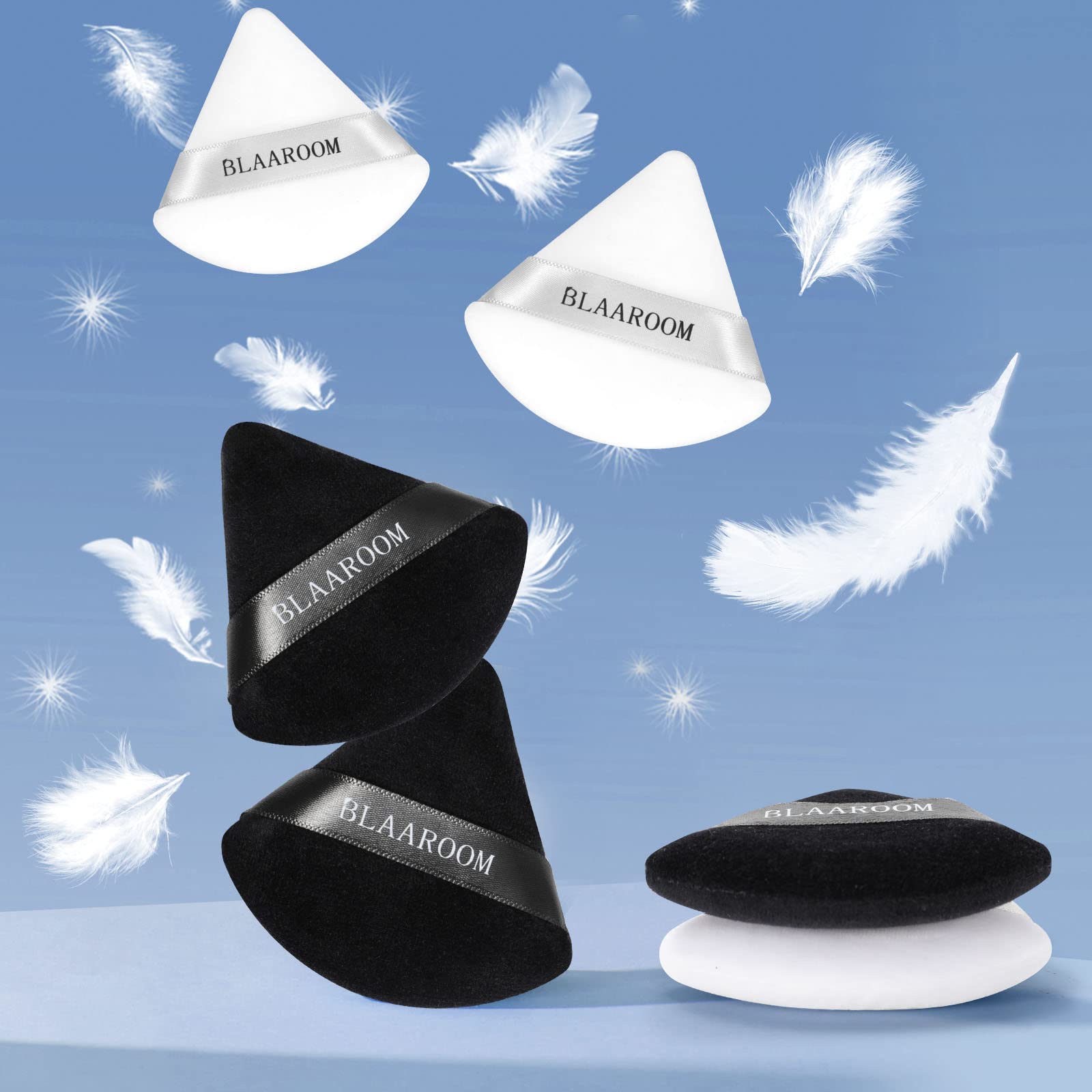 6 Pieces Powder Puff For Face Powder Makeup Puff Velour Soft Triangle Powder Puffs For Loose Powder Mineral Powder Setting Powde