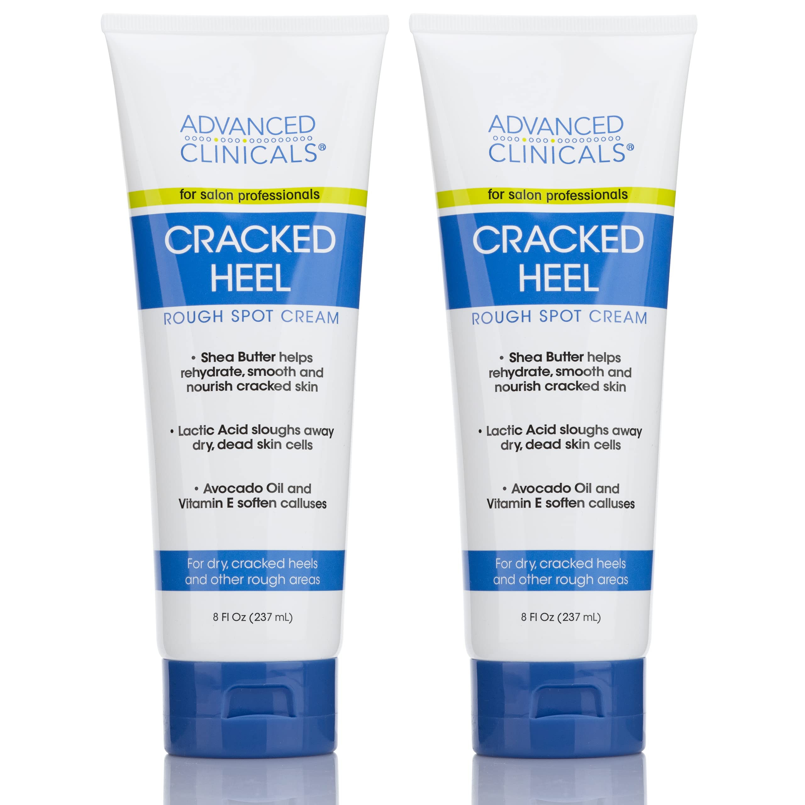 Advanced Clinicals Cracked Heel Foot Cream Moisturizer Skin Care Lotion For Feet W/Shea Butter, Moisturizing Foot/Hand Lotion He