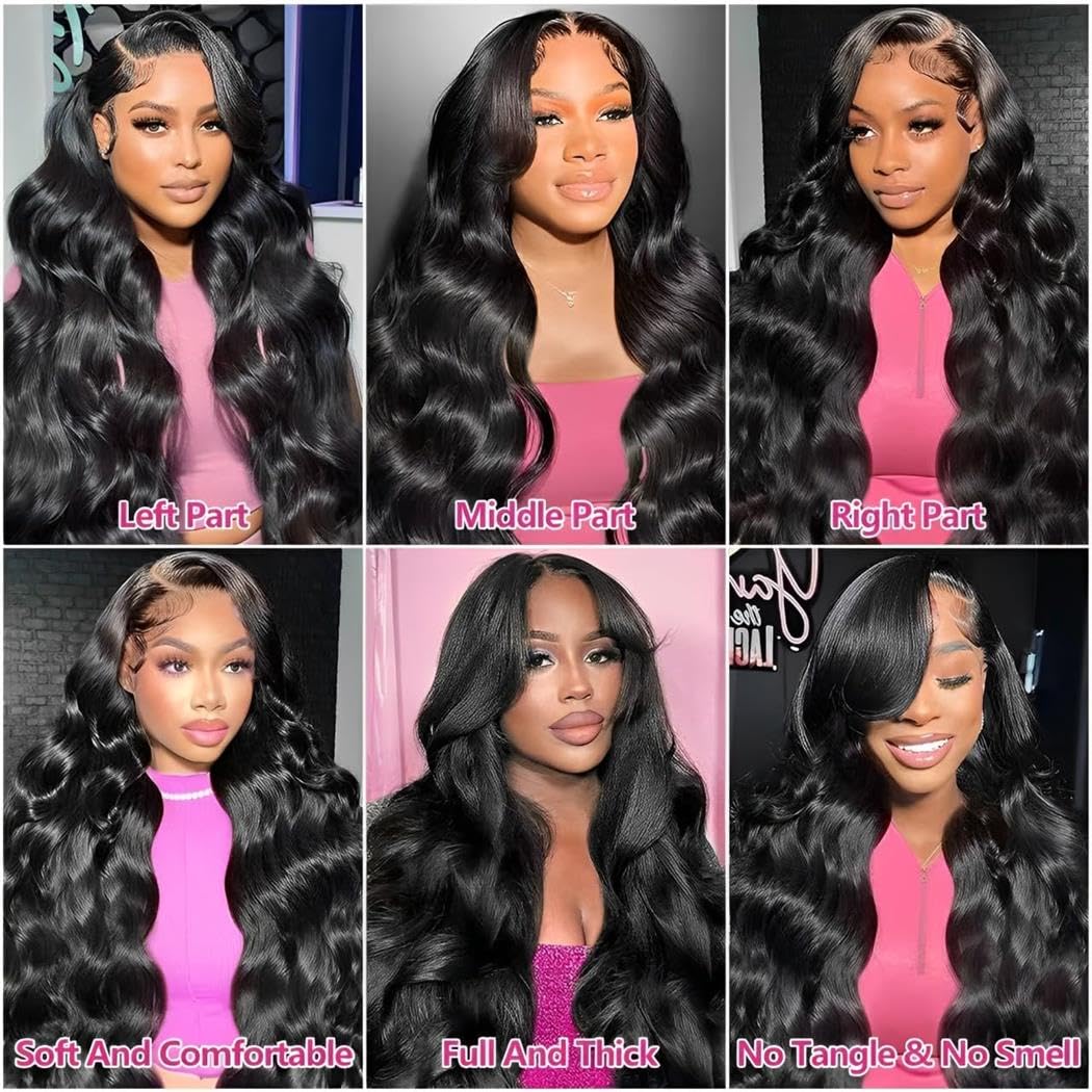 Aolvoblees 34 Inch Glueless Wigs Human Hair Pre Plukced Pre Cut 6X4 Hd Lace Closure Wigs Human Hair For Women 180% Density Ready