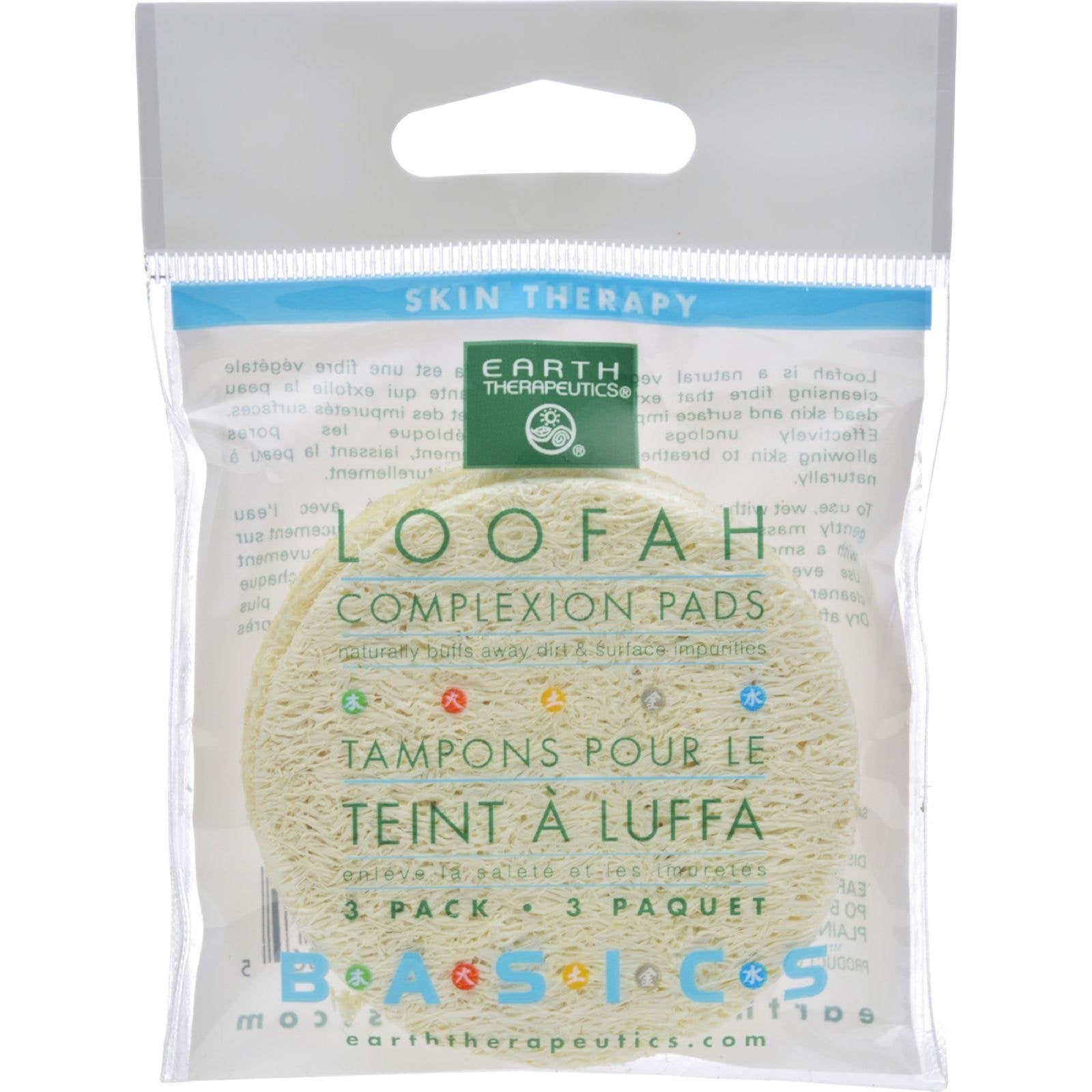 Earth Therapeutics Loofah Complexion Pads, 12 Count