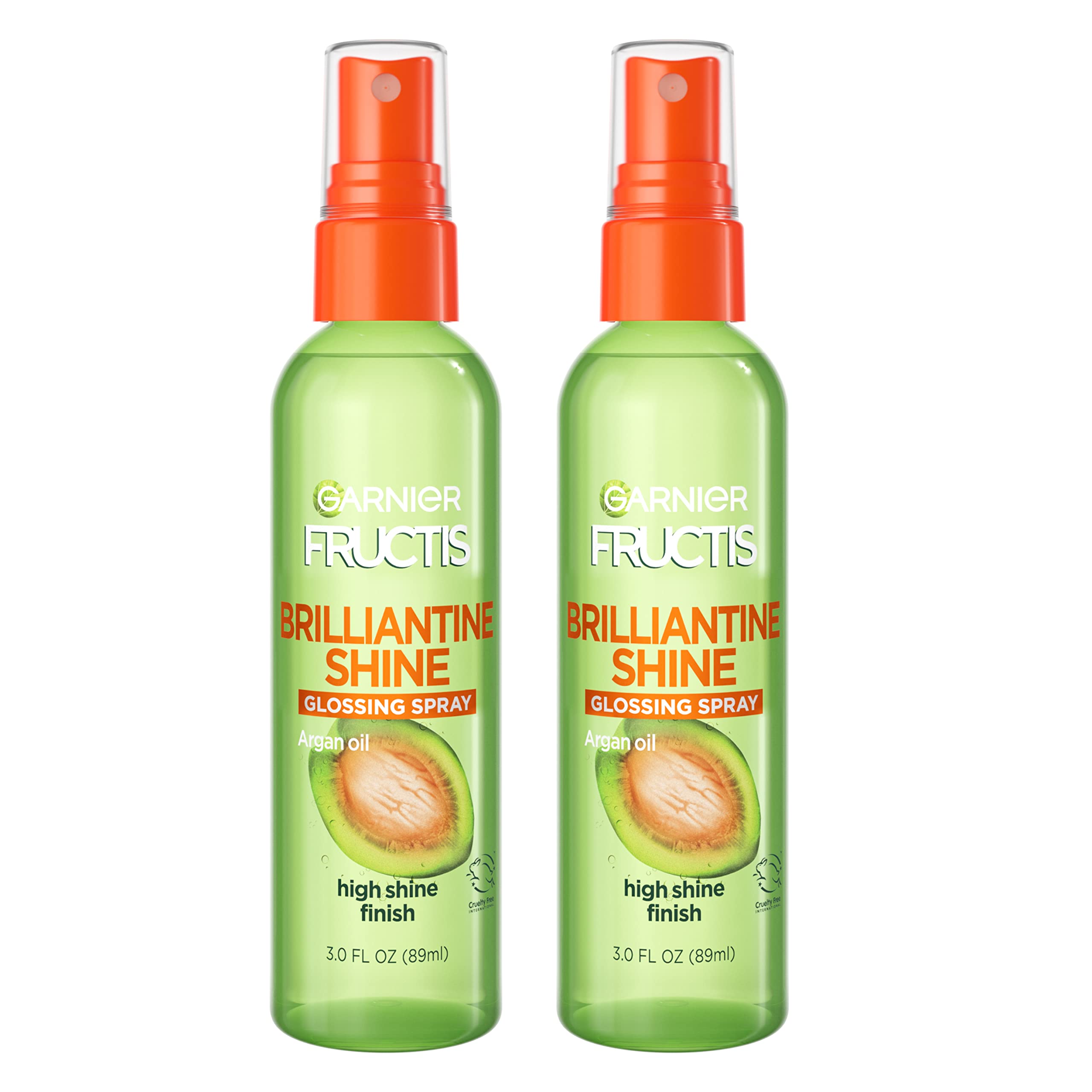Garnier Fructis Style Brilliantine Shine Glossing Spray, All Hair Types, 3 oz. (Packaging May Vary), 2 Count