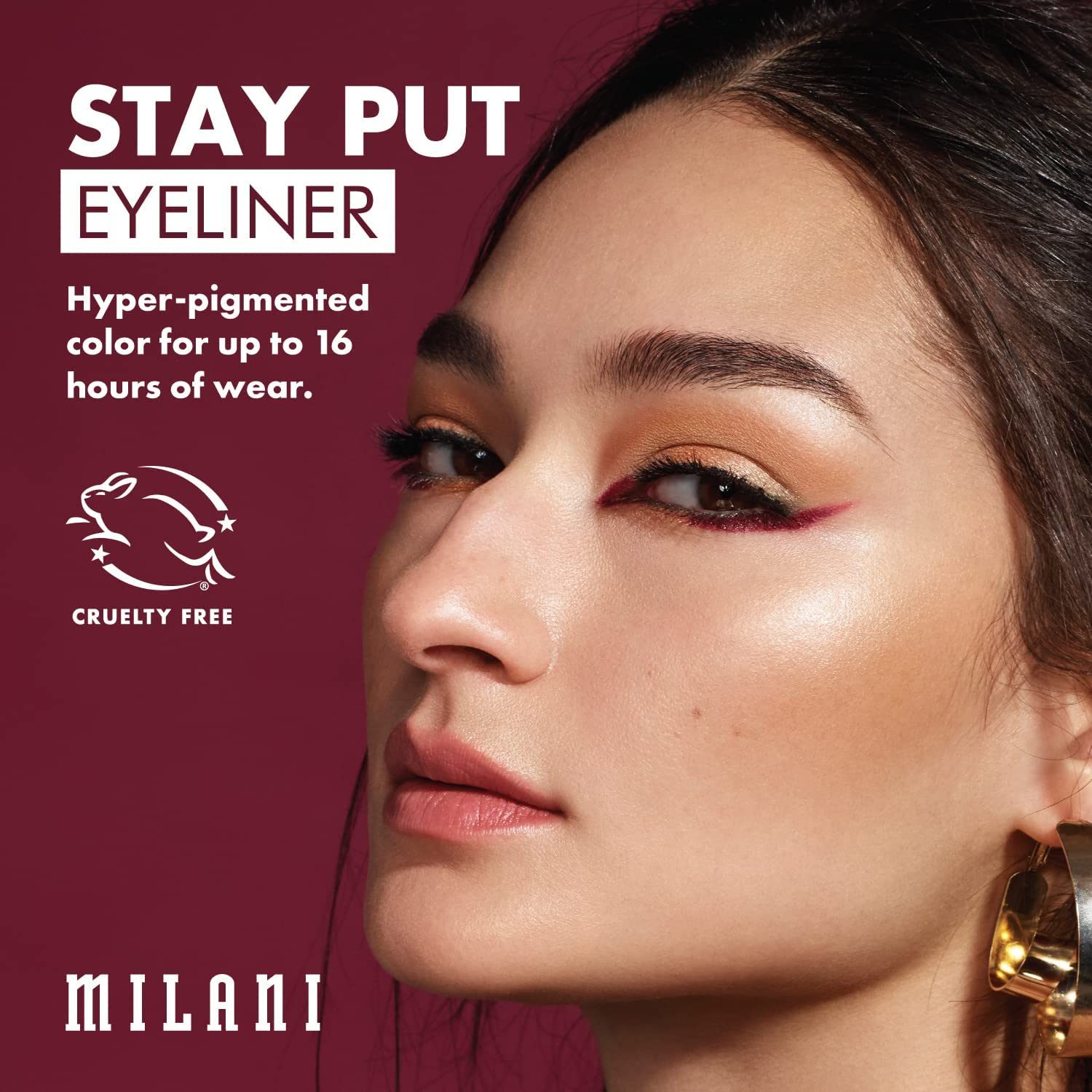 Milani Stay Put Eyeliner - Semi-Sweet (0.01 Ounce) Cruelty-Free Self-Sharpening Eye Pencil With Built-In Smudger - Line & Define