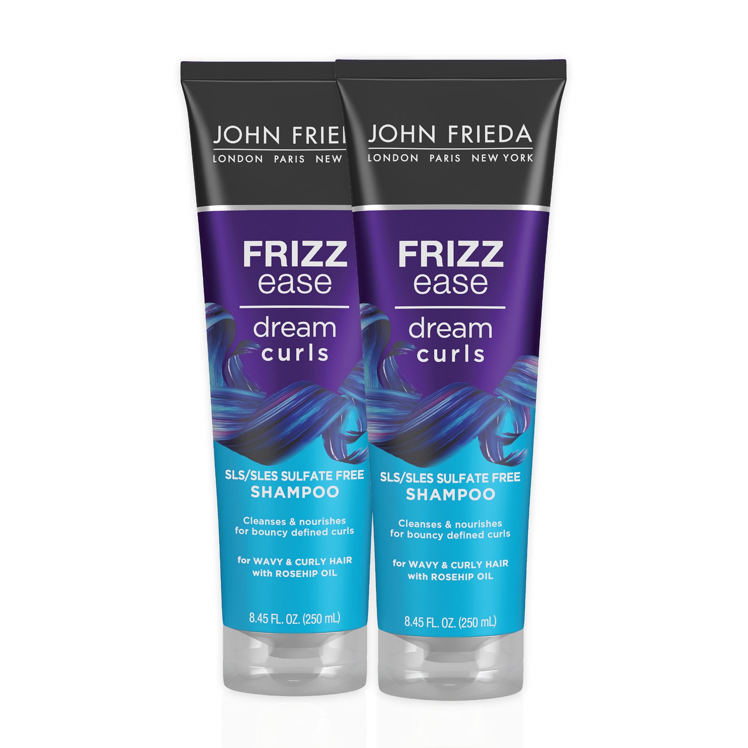 John Frieda Frizz Ease Dream Curls Curly Hair Shampoo, SLS/SLES Sulfate Free, Helps Control Frizz, with Curl Enhancing Technolog