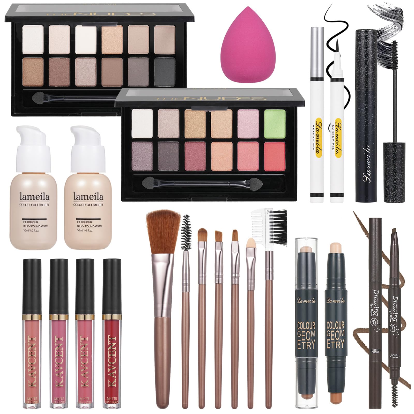 Makeup Set Makeup Kit For Women Full Kit Makeup Sets For Teens Teenagers Eyeshadow Palette Lip Gloss Foundation Mascara Eyeliner