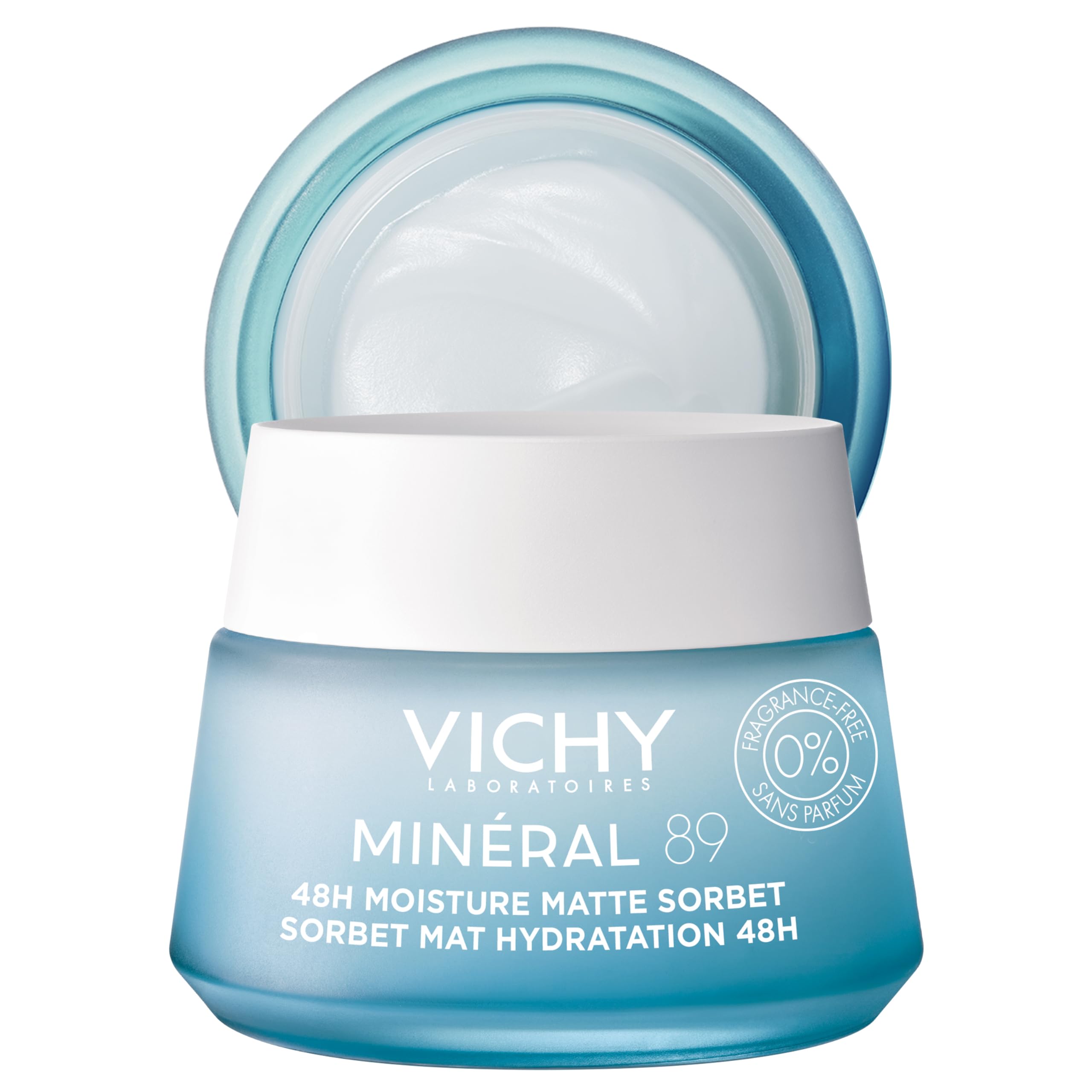 Vichy Min  ral 89 Matte Sorbet Face Moisturizer For Oily Skin, Mattifying Moisturizer, Hyaluronic Acid + Niacinamide + Salicylic