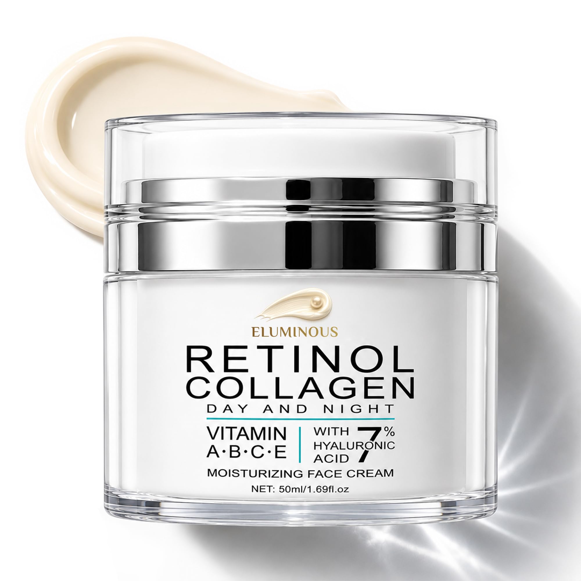 Eluminous Retinol Night Cream for Face  Gentle AntiAging Moisturizer, Smooths Fine Lines & Wrinkles, Fades Dark Spots