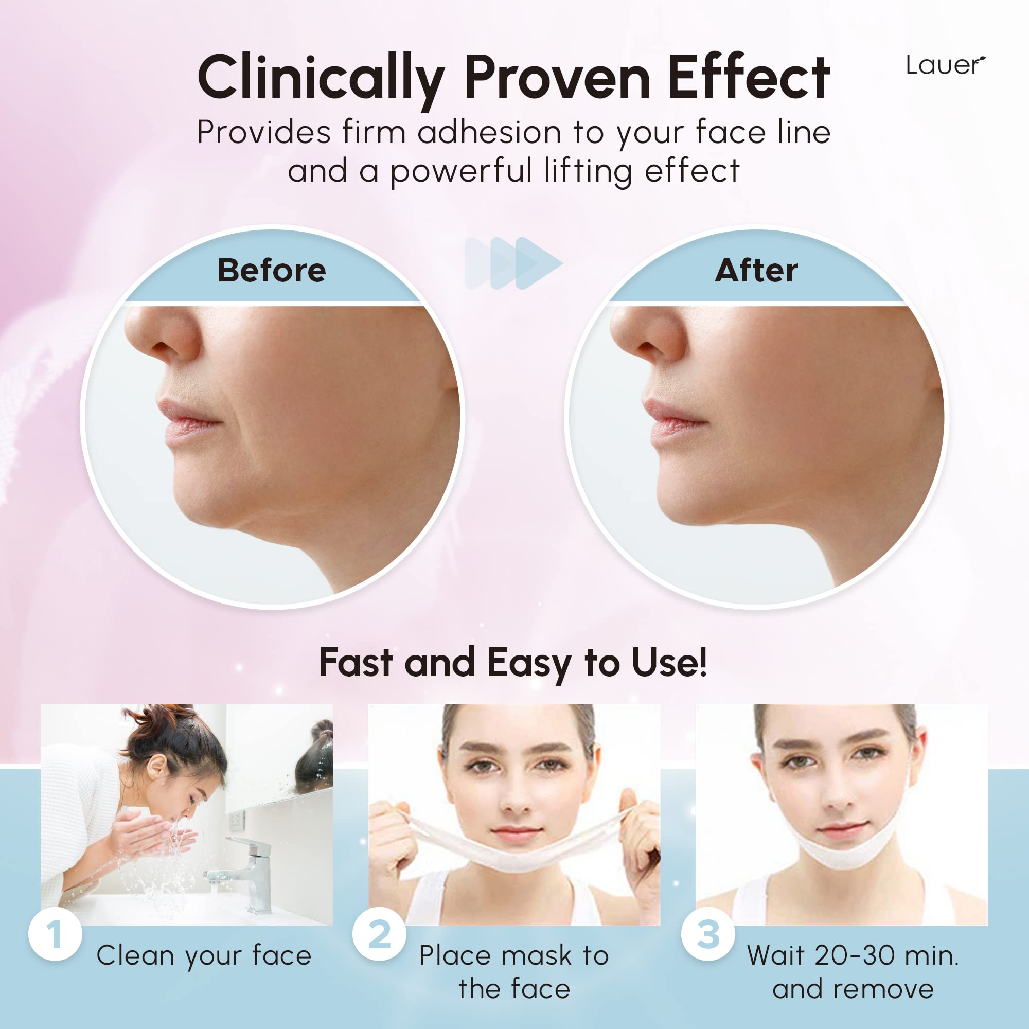 V Shaped Slimming Face Mask V Line Lifting Belt Double Chin Eliminator Neck Lift Tape Face Patch For Firming Tightening Skin Chi