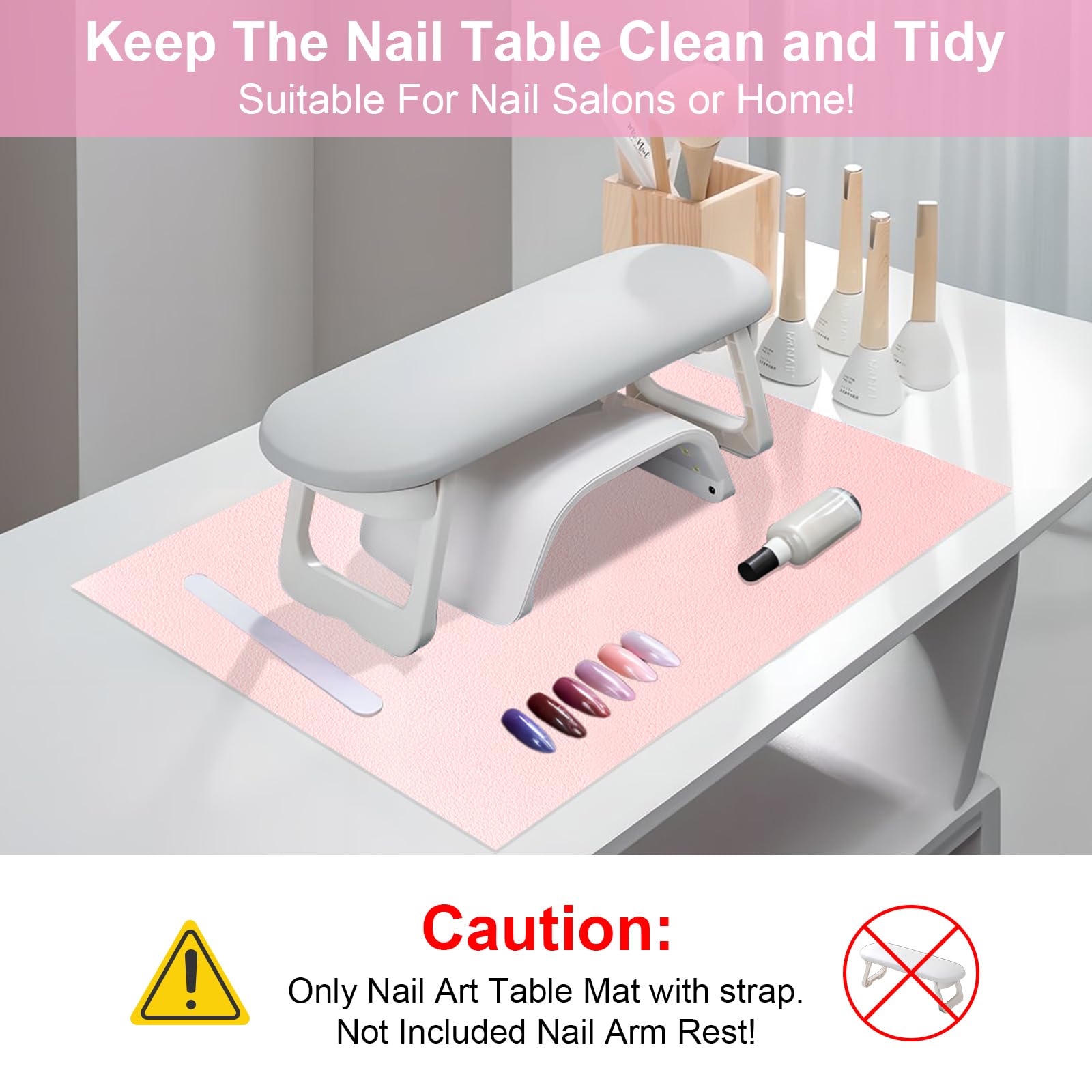 Nail Art Table Mat,Foldable Nail Arm Rest Pad For Nails,Soft Microfiber Pu Leather Nail Table Pad, Waterproof Nail Mat For Nail