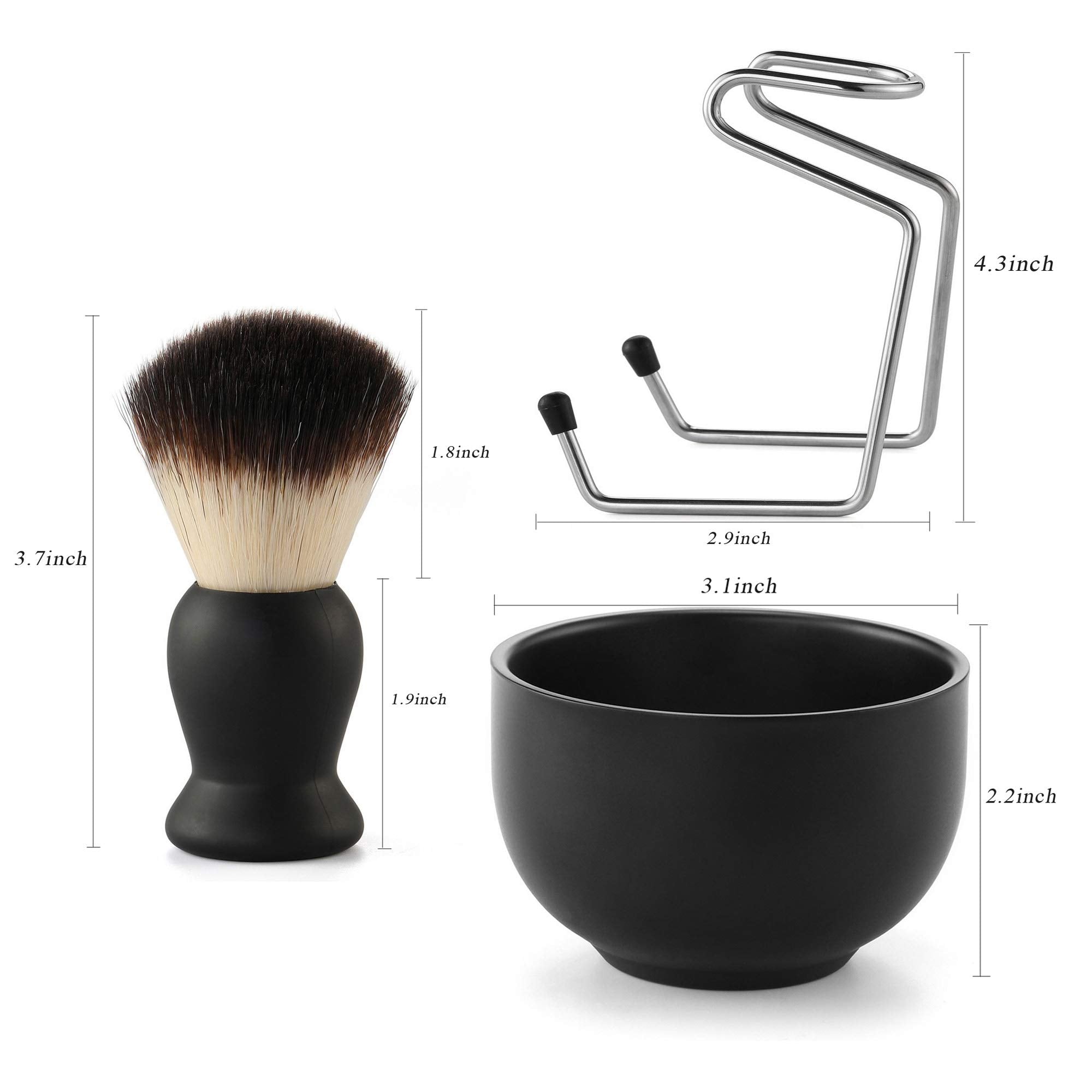 Aethland Shaving Brush Set For Men Fathers Day Gift, Include 100G Shaving Soap, Hair Shaving Brush With Solid Wood Handle, And D