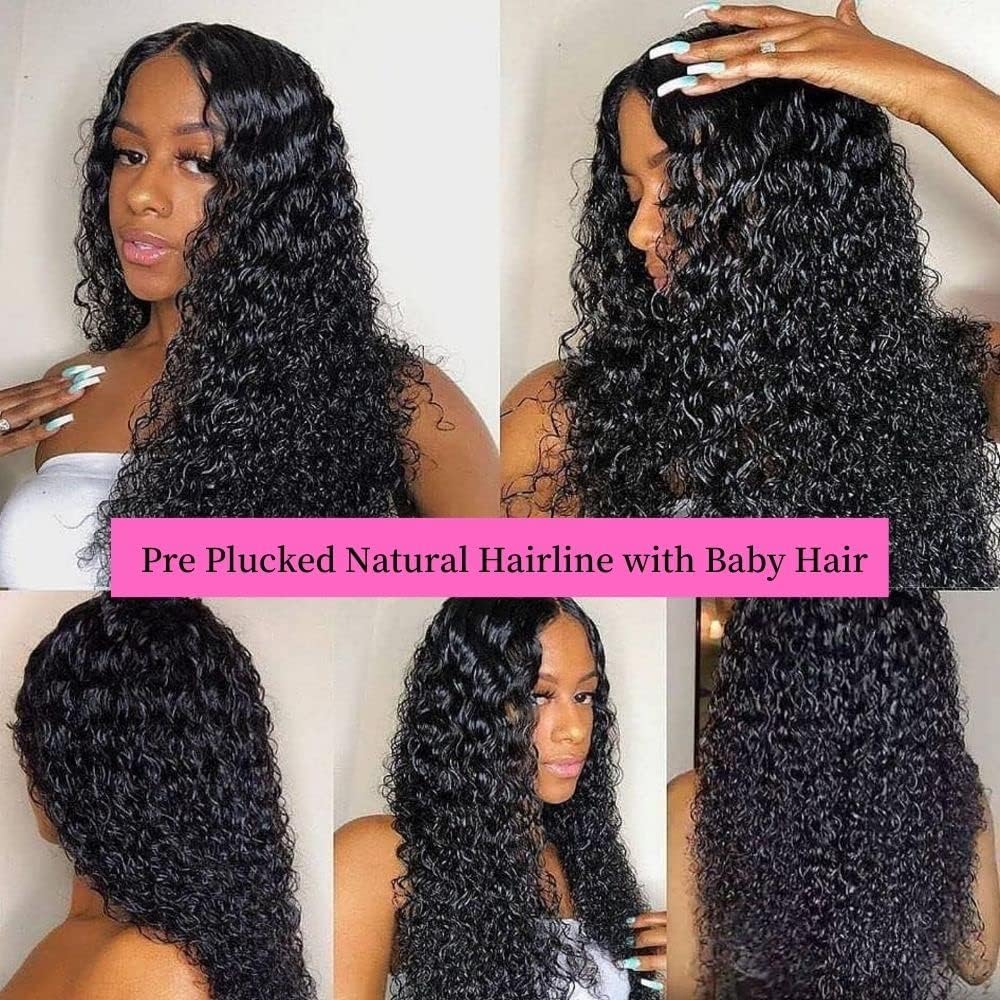Glueless Wigs Human Hair Pre Pluck 180% Density 13X4 Wet And Wavy Water Curly Hd Lace Front Wigs Human Hair Pre Pluck With Baby