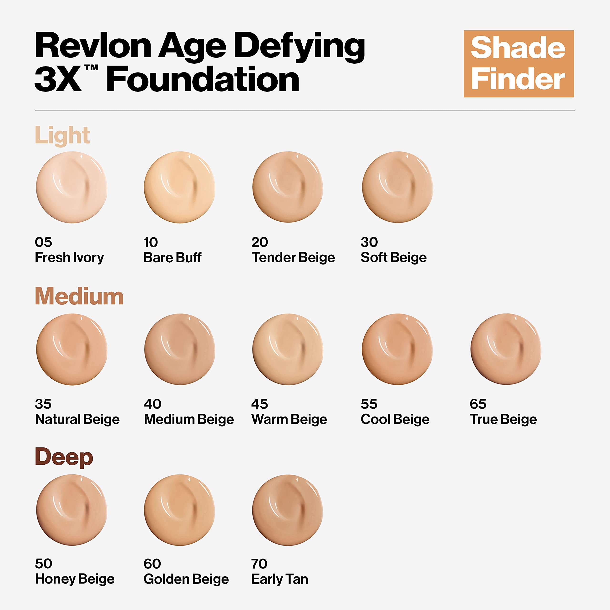 Revlon Age Defying 3X Makeup Foundation, Firming, Lifting and Anti-Aging Medium, Buildable coverage with Natural Finish SPF 20,