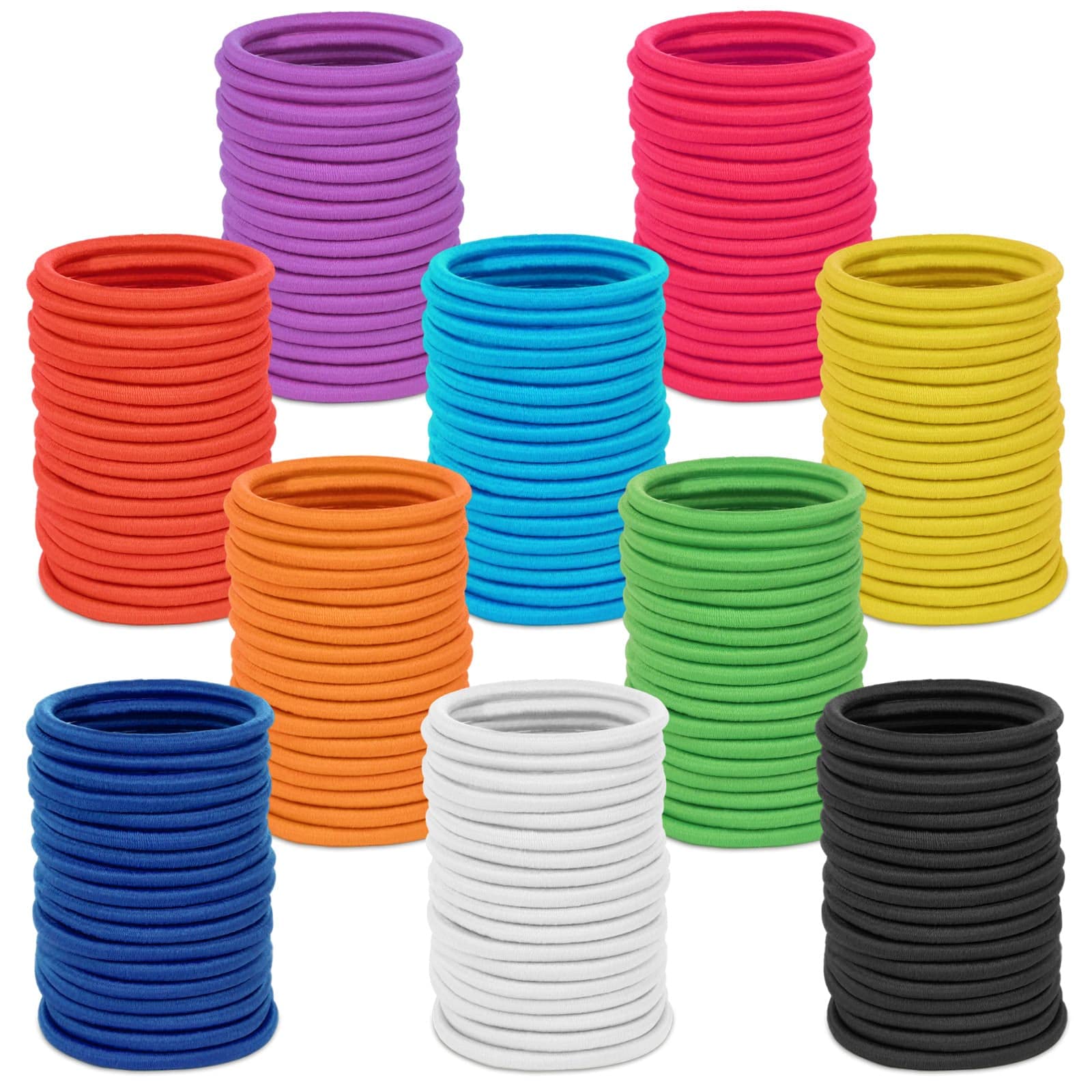 150 Pieces Hair Ties for Women Thick Curly Hair, Bulk Hair Ties Ponytail Holders Hair Elastics Hair Bands for Adults Women Girls