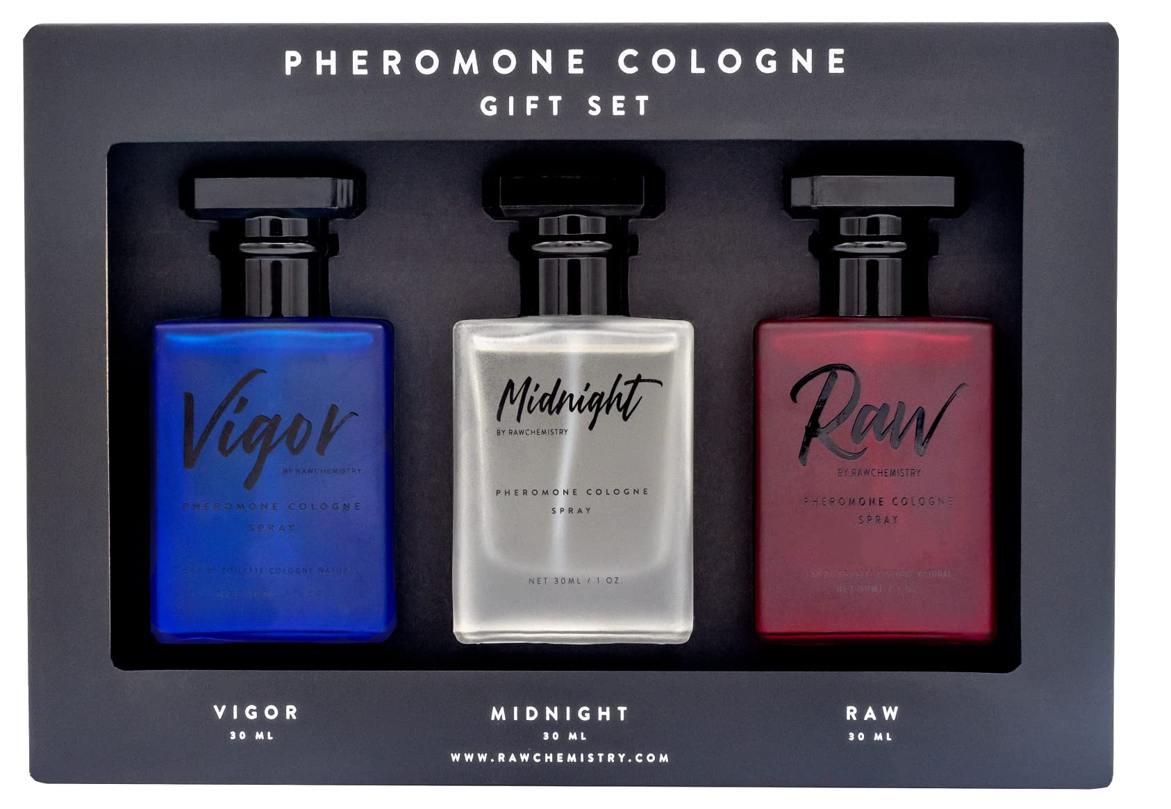 Rawchemistry - A Pheromone Infused Mens Cologne Gift Set - Set Of 3 Colognes