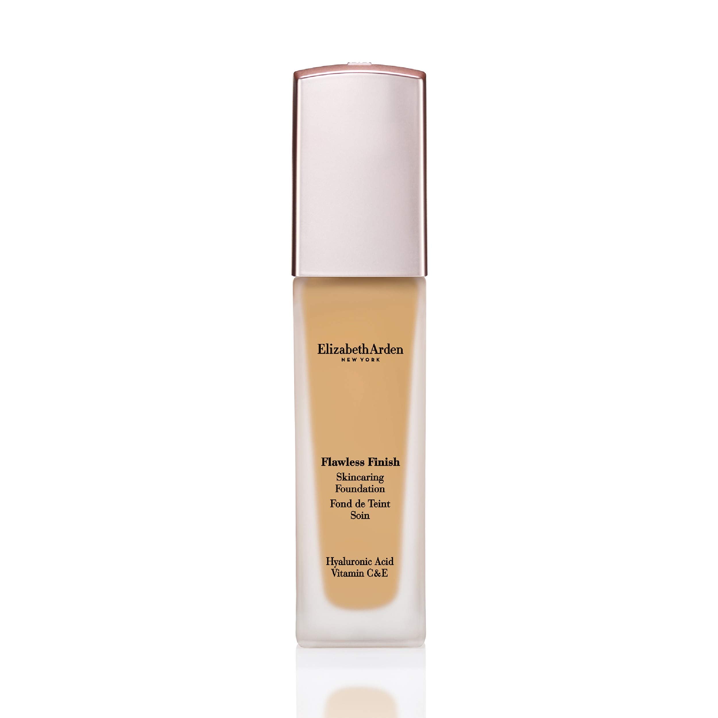 Elizabeth Arden Flawless Finish Liquid Foundation with Hyaluronic Acid, Vitamin C & E, Buildable Coverage, 340W (Medium to tan s