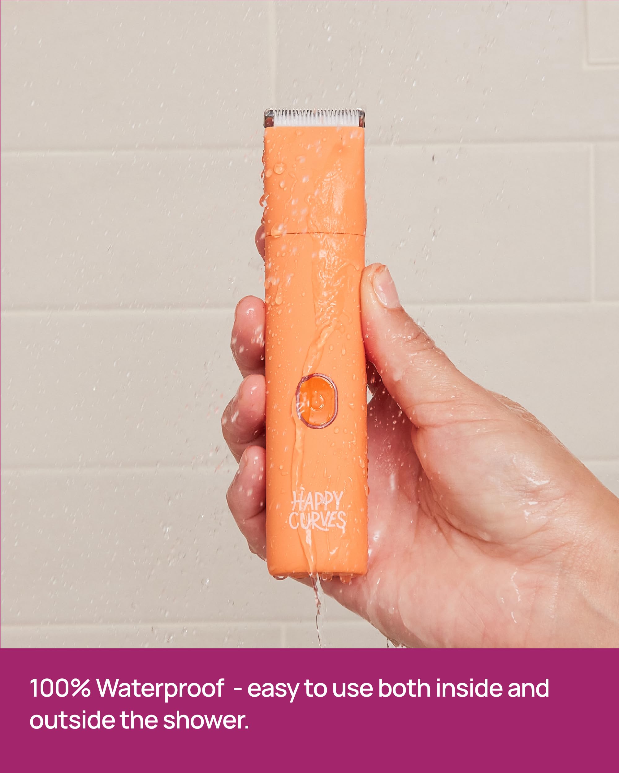 Happy Curves Smoothie Bikini Trimmer - Electric Razor For Women, Waterproof Hair Trimmer With Adjustable Guards, Personal Shaver