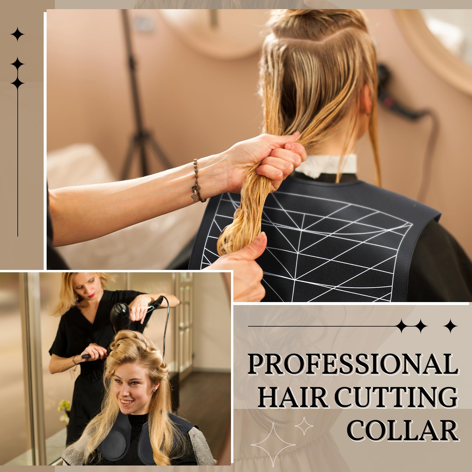 2 Pcs Hair Cutting Guide Collar Silicone Hair Dye Collar Waterproof Cutting Cape For Hair Stylist Rubber Neck Wrap Hair Cutting