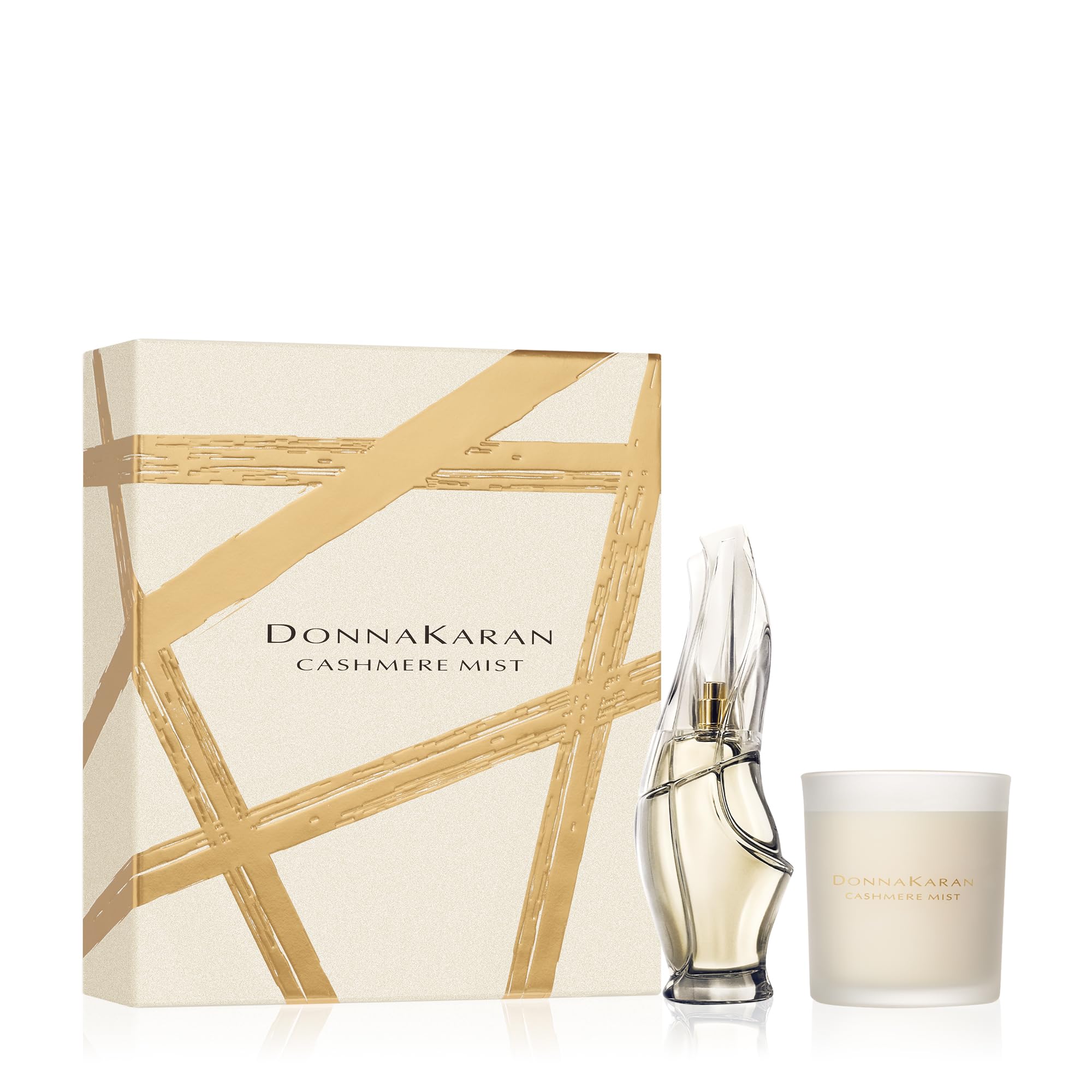 Donna Karan Cashmere Mist Eau de Parfum 2 Piece Gift Set For Women - Perfume Spray 1.7 Fl. Oz. & Candle 5.5 Oz.