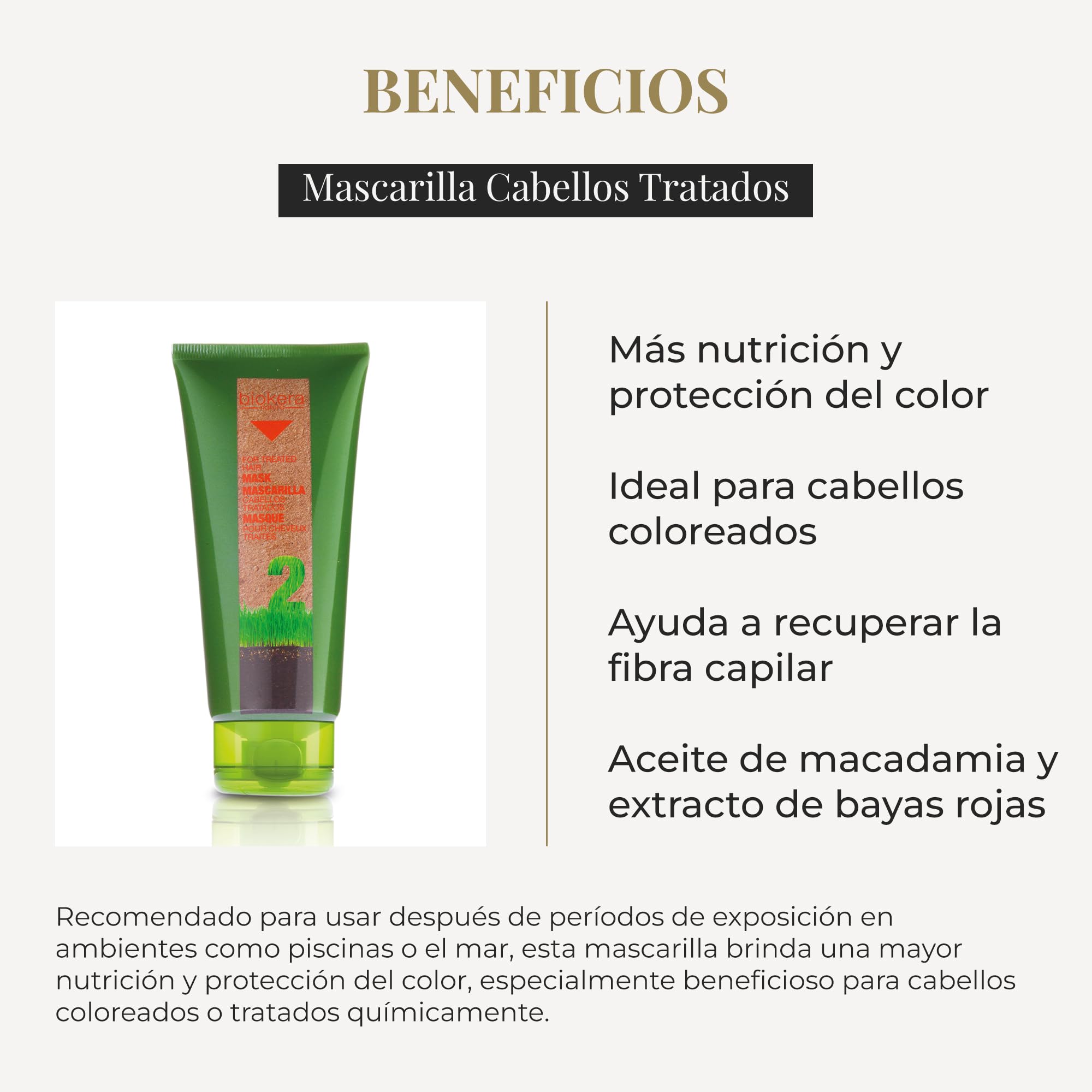 Salerm Biokera Natura For Treated Hair Mask Masque - 6.9 oz