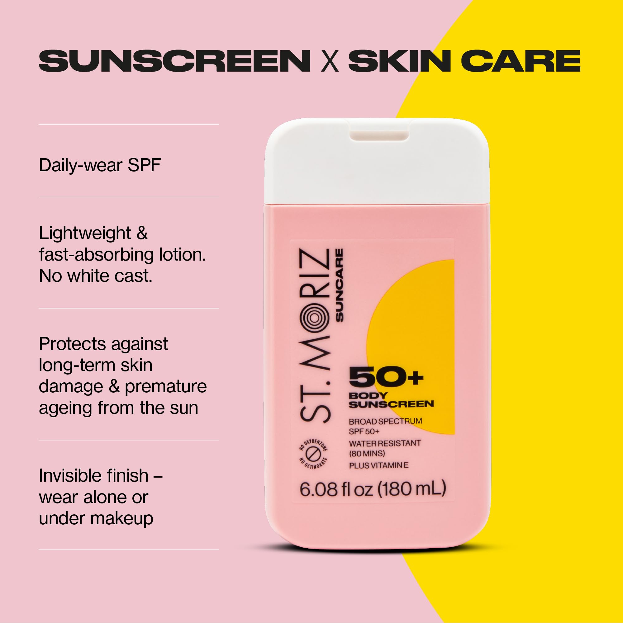 St Moriz Suncare SPF - Sunscreen - Broad Spectrum Protection Water Resistant Sunscreen Moisturizing Lotion + Vitamin E - Oxybenz