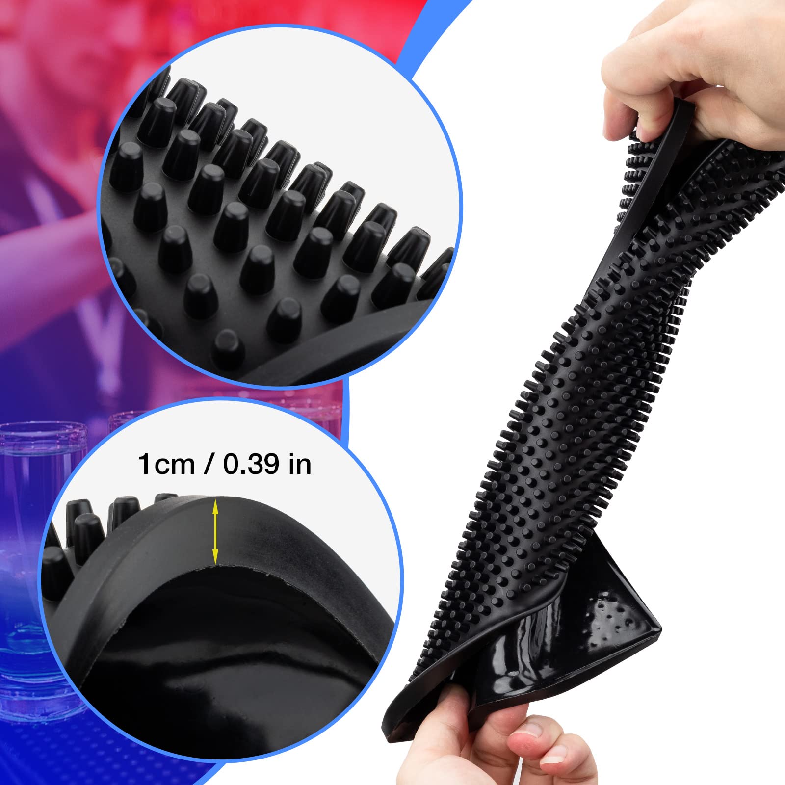 Noverlife 2PCS Barber Work Station Mat for Salon, Flexible PVC Heavy Duty Antiskid Rubber Mat for Stations, Service Mat Cushion