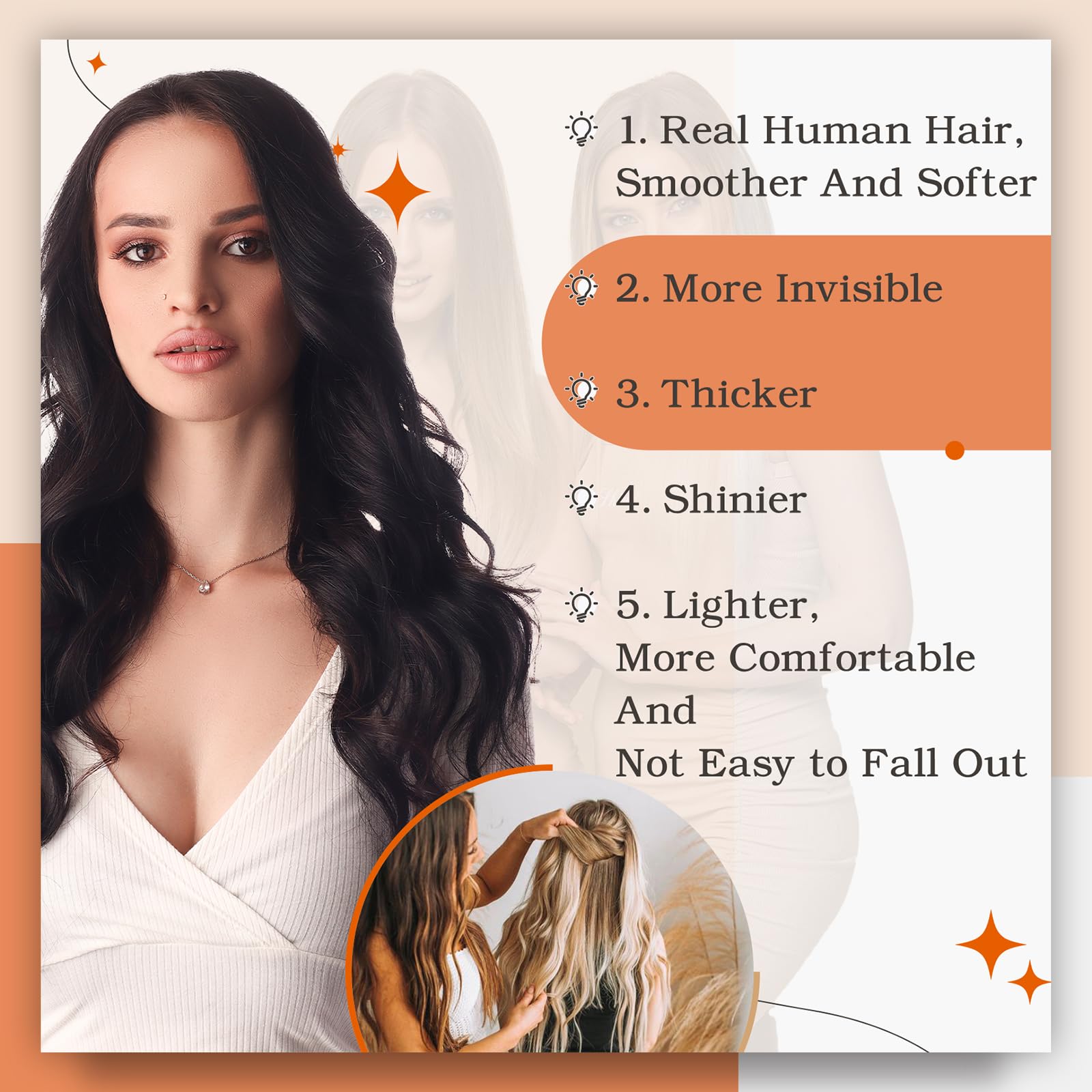 Full Shine Tape In Hair Extensions Human Hair 18 Inch Glue In Remy Hair Extensions Color 1 Jet Black Fashion Tape In Extensions,
