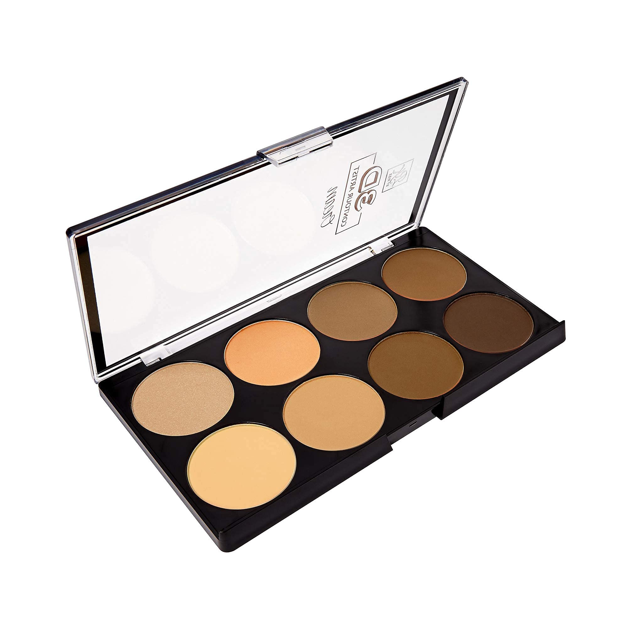 Ruby Kisses Flawless Finish With 3D Contour Powder Makeup Palette - Multiple Contouring Options, Easy Blending, Long-Lasting For