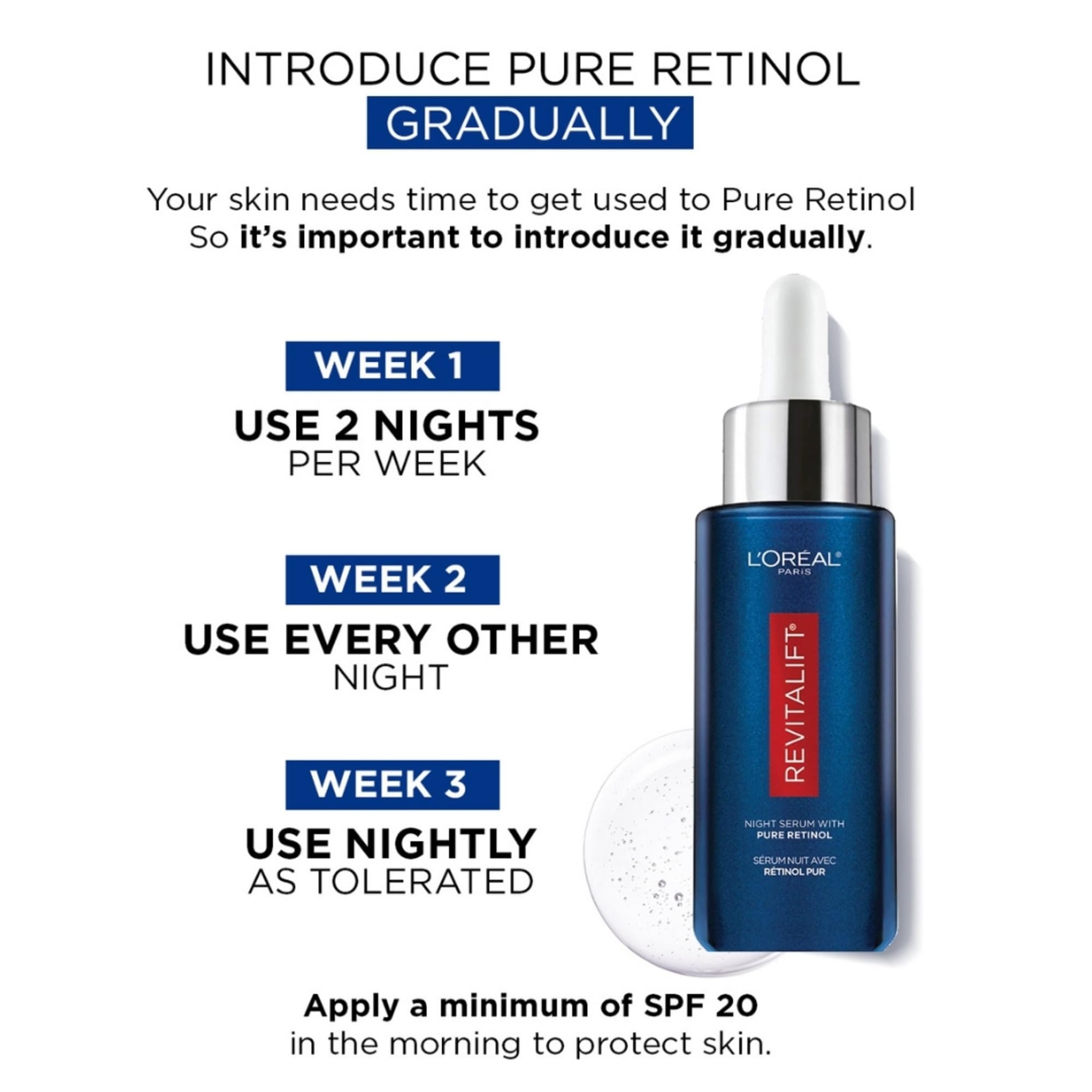 'L'Oreal Paris Revitalift Triple Power LZR Retinol Night Serum For Face, With 0.3% Pure Retinol, Moisturizes Skin and Eliminates