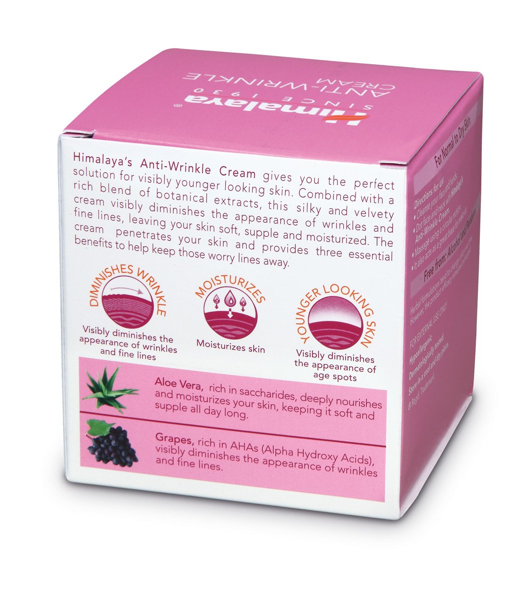Himalaya Anti-Wrinkle Cream For Reducing Wrinkles, Fine Lines And Dark Spots, Moisturizes And Repairs, 169 Oz (50Ml)