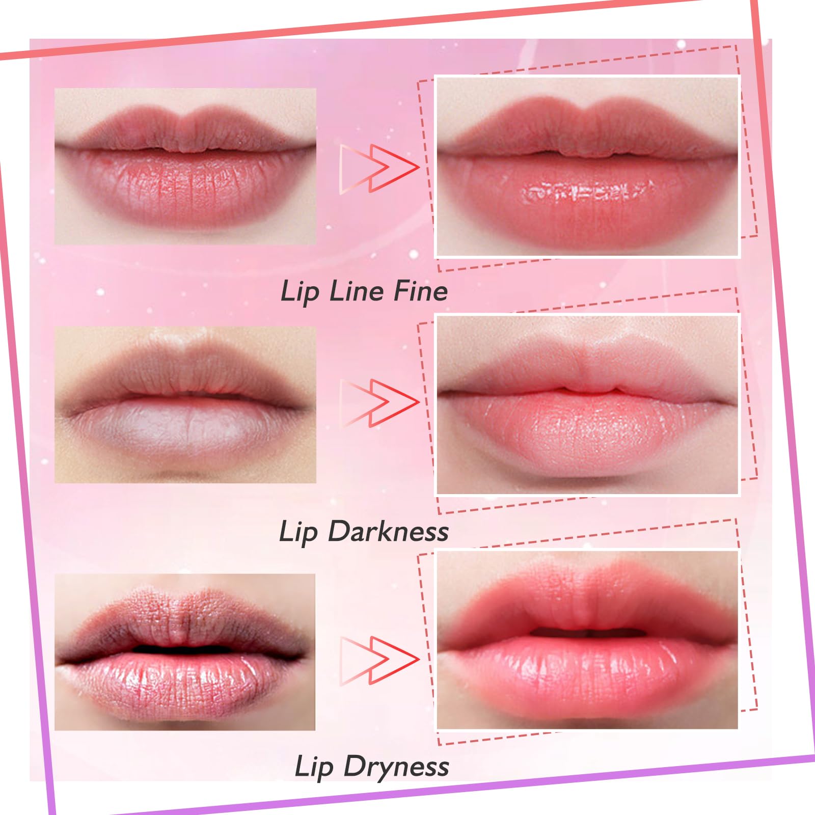 Adofect 30 Pieces Collagen Crystal Lip Masks,Pink Lip Patches& Moisturizers Collagen Lip Pads Great For Hydrating Skin, Anti Cha