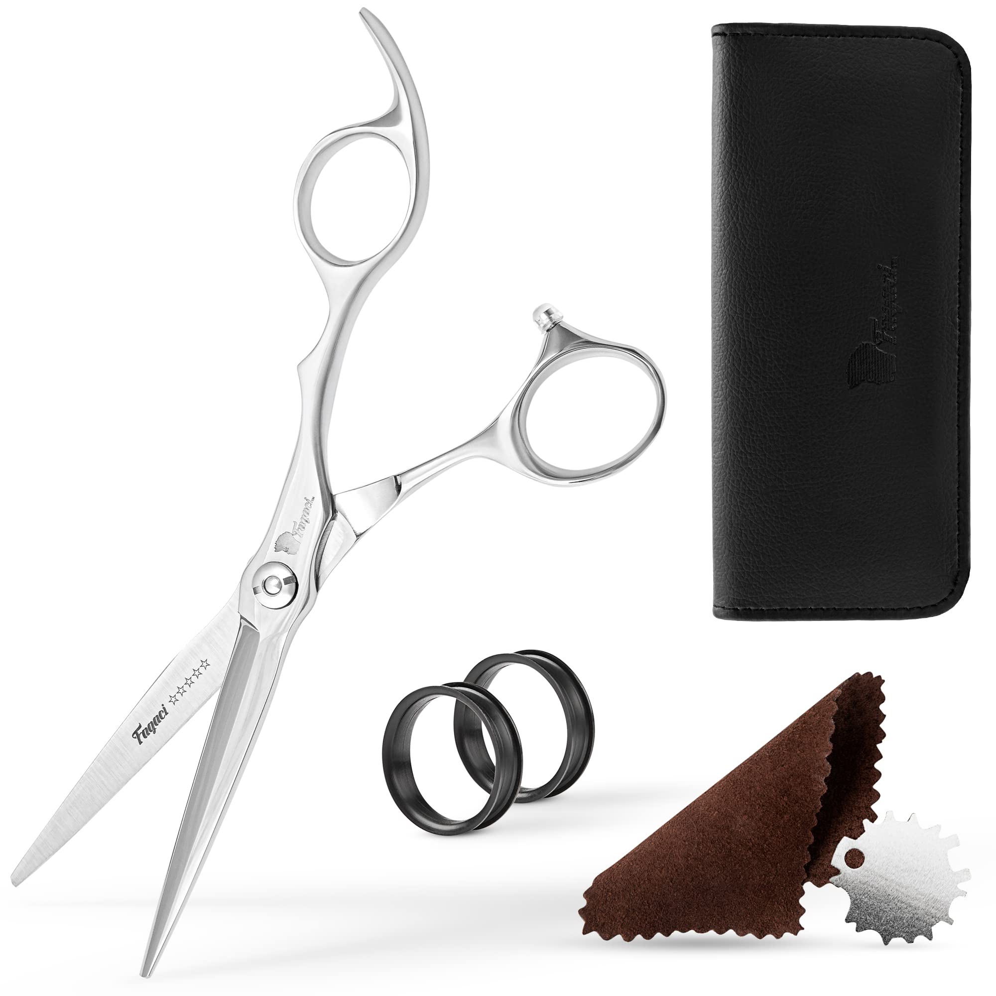 Fagaci Professional Hair Scissors 6    Razor Sharp Blades, Fine Cutting ATS314 Steel Hair Cutting Scissors Professional, Hair Sh