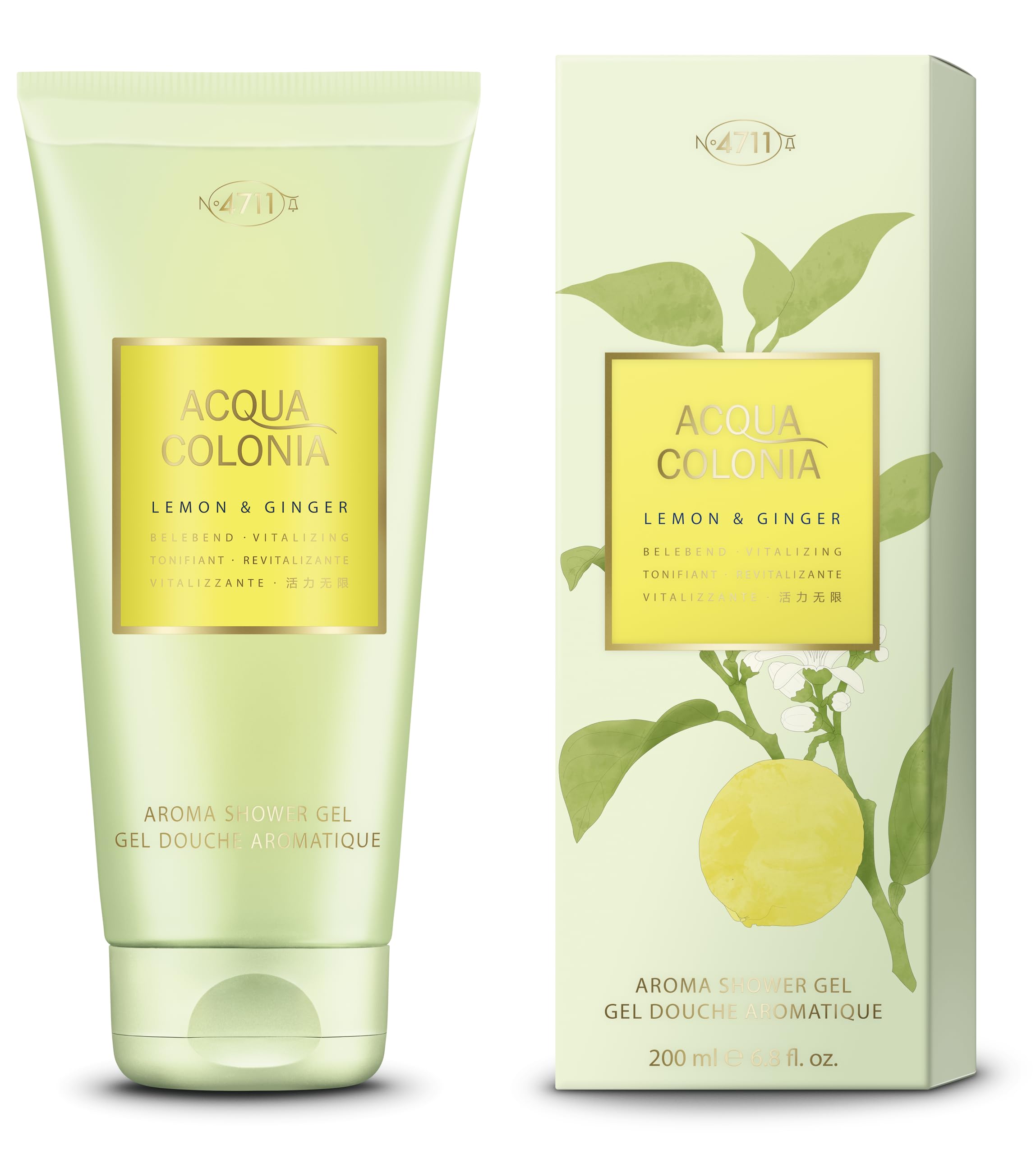 4711 Acqua Colonia Aroma Shower Gel, Lemon And Ginger, 68 Ounce (2337722)