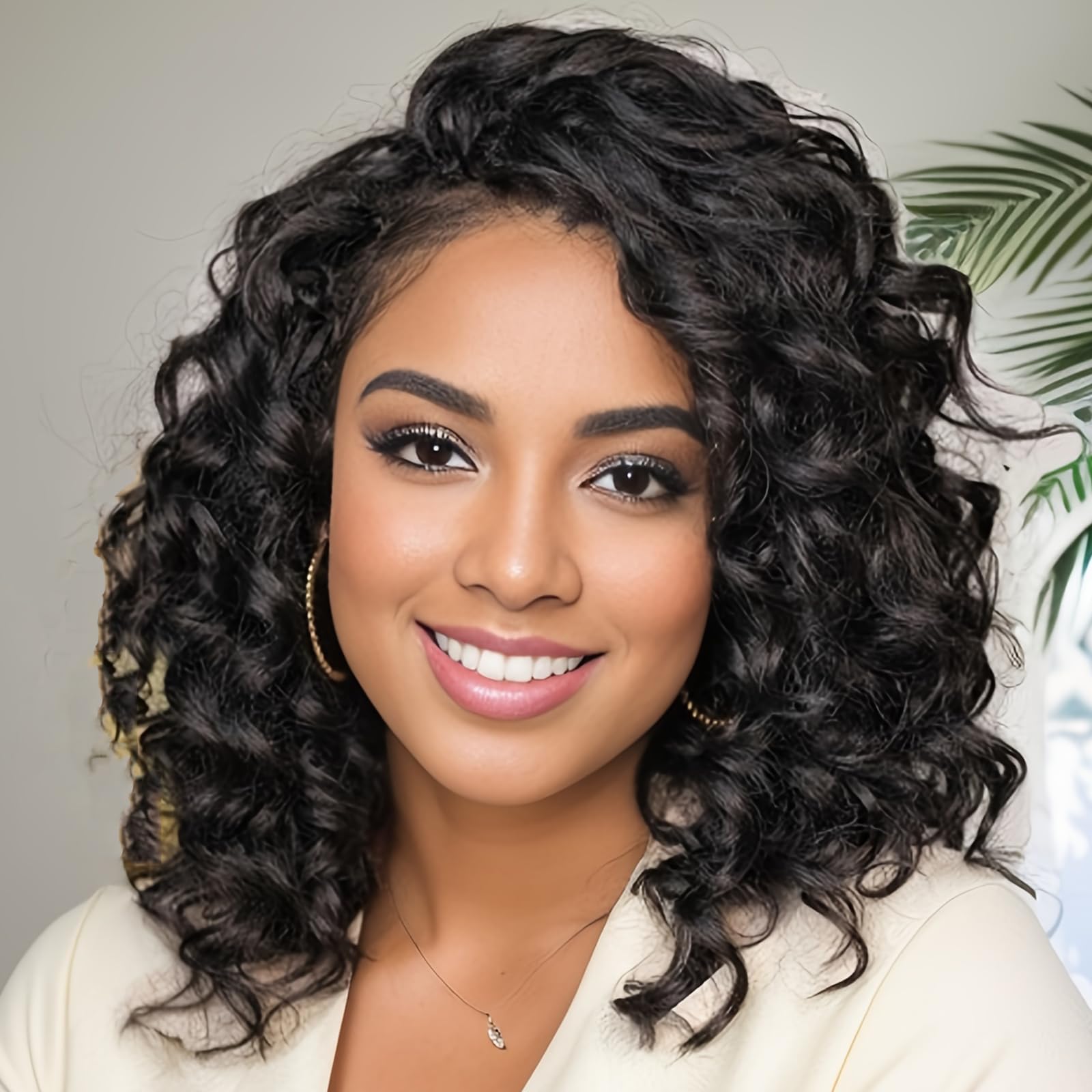 Ocean Wave Crochet Hair Pre Looped 9 Inch Curly Crochet Hair Ocean Wave 7 Packs Deep Wave Short Wavy Ocean Wave Crochet Braids H
