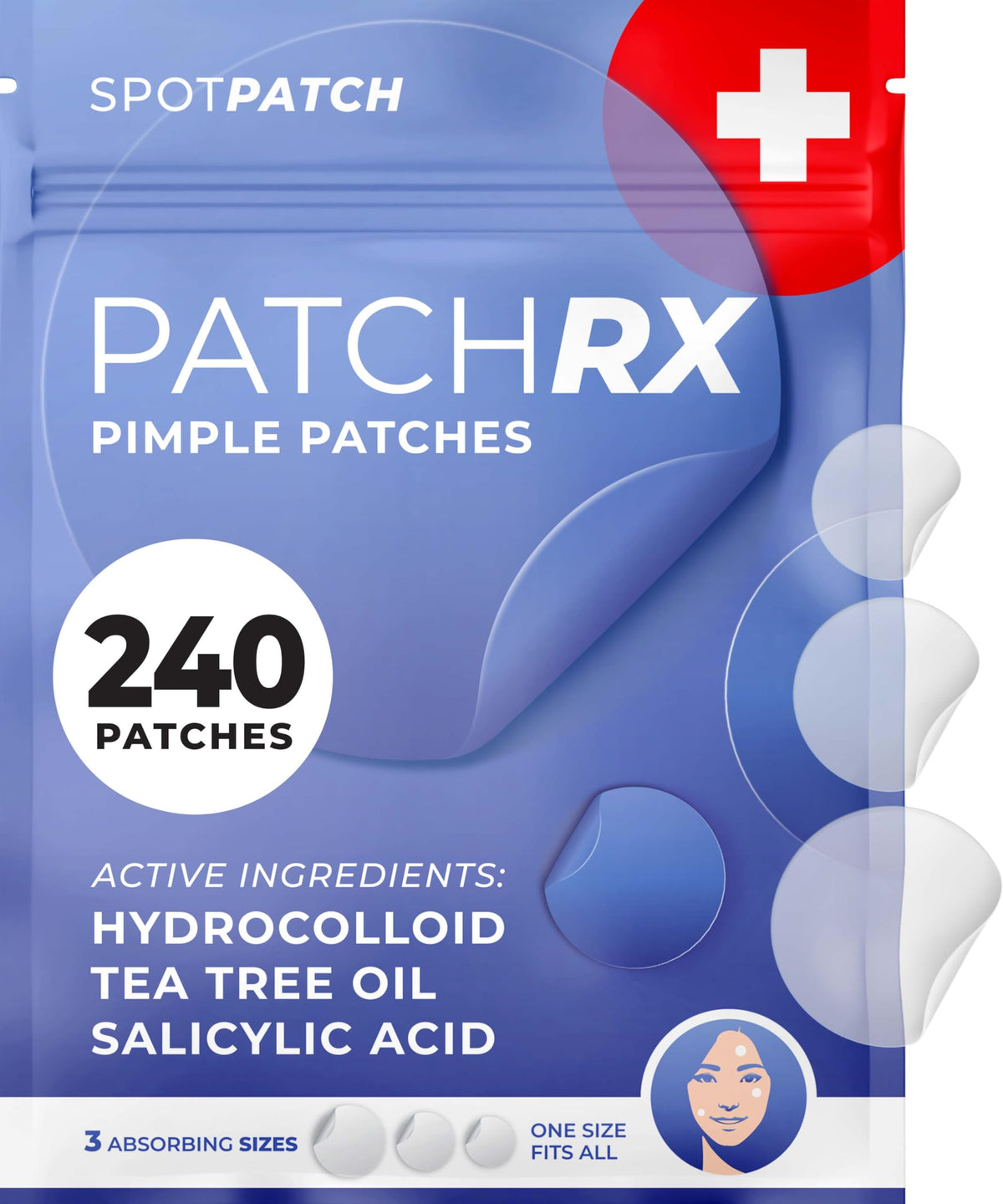 KEYCONCEPTS Pimple Patches for Face (240 Patches), Hydrocolloid Acne Patches with Tea Tree Oil & Salicylic Acid, Pimple Patch Pi