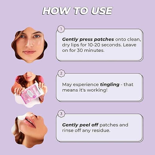 Vitamasques Instant Lip Filler - Vegan Collagen, Multi-Molecular Hyaluronic Acid, 3 Pack for Plumped Lips in 30 Mins