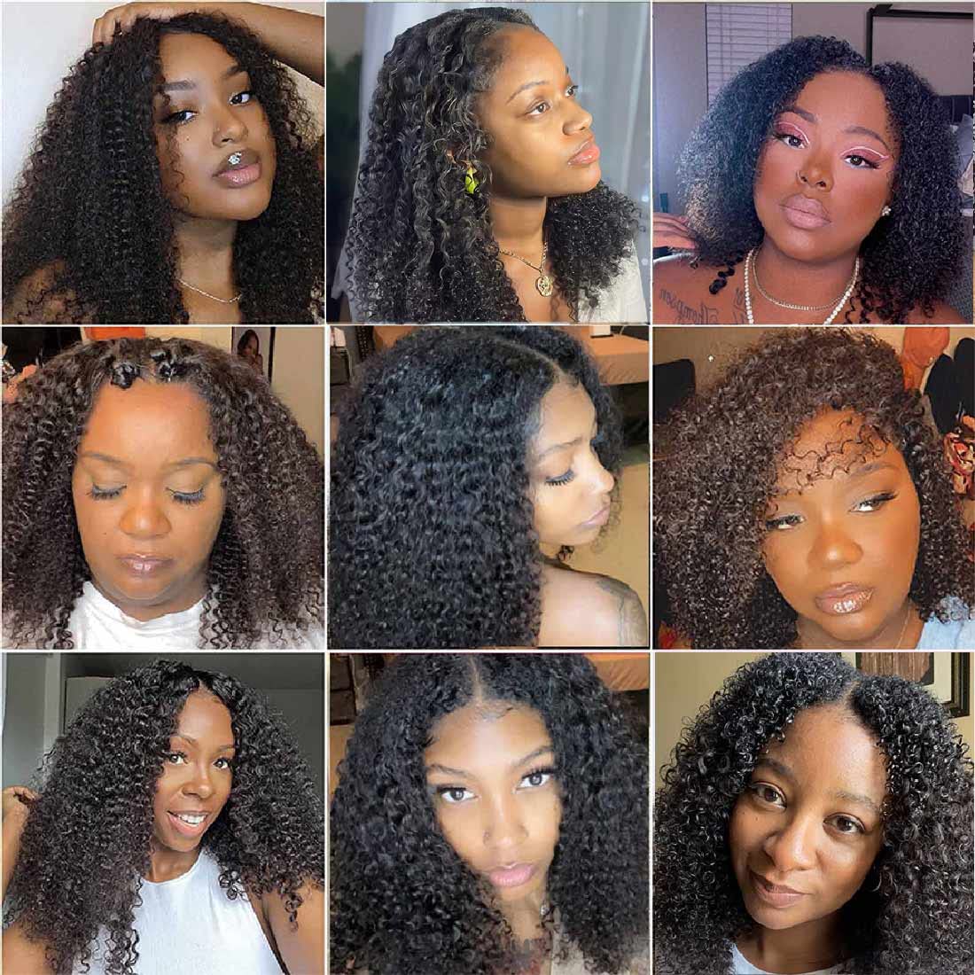 Domiso Curly V Part Wig Human Hair Upgrade U Part Wigs Human Hair Wigs For Black Women Human Hair Glueless V Shape Wigs Kinky Cu