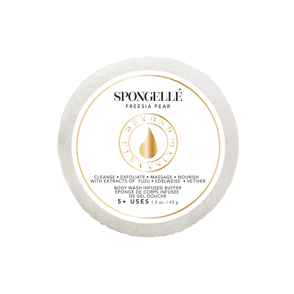 Spongelle Travel Size Spongette Body Wash Infused Buffer (Freesia Pear)