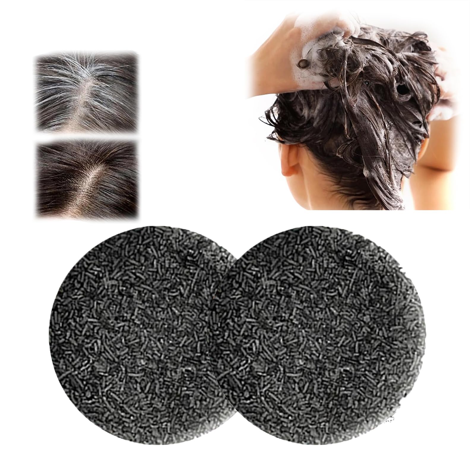 Gray Hair Reverse Bar for Unisex (2pcs), White and Black Soap for Gray Hair Reversal - Deeply Nourishing Ingredients for Men