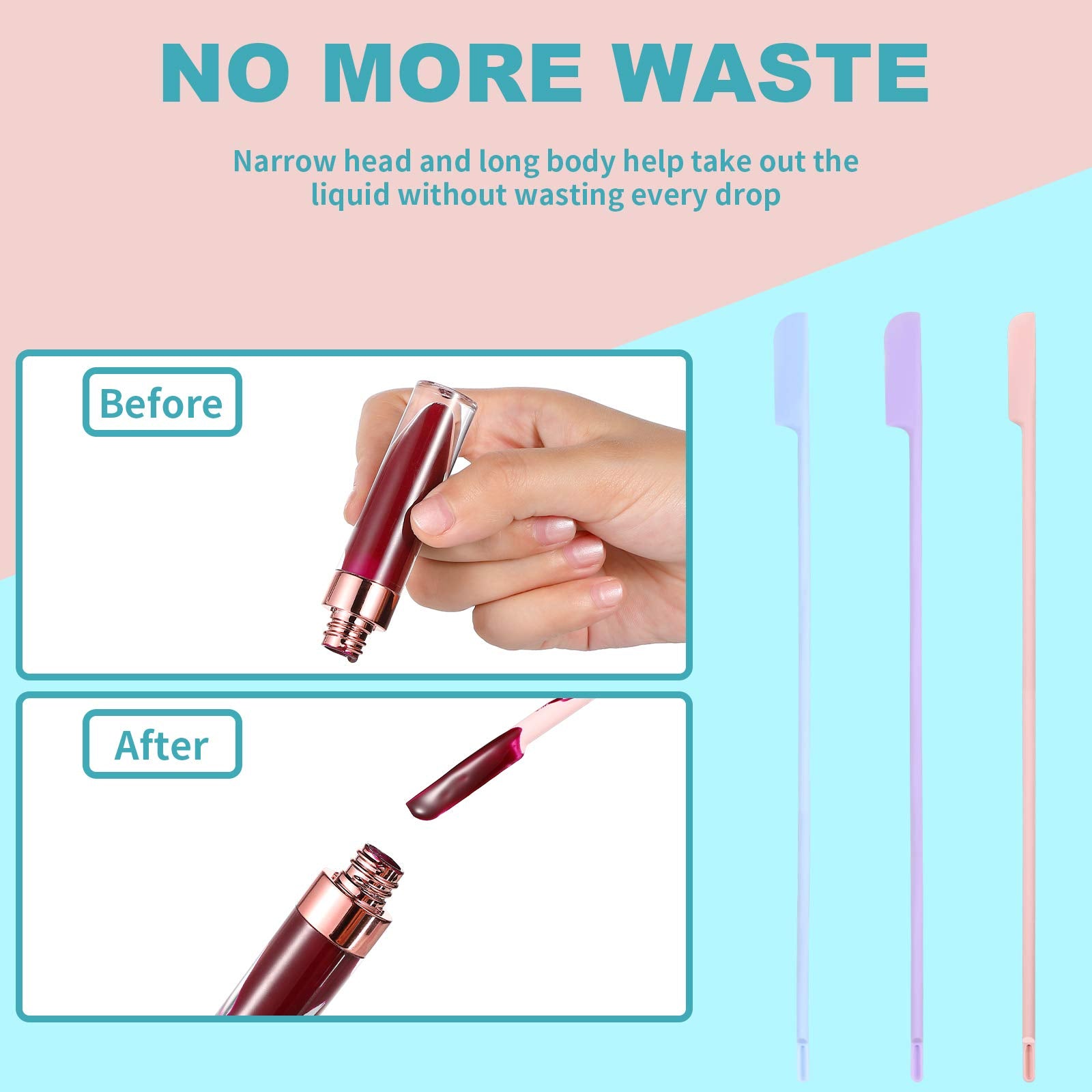 9 Pieces 3 Sizes Silicone Spatula for Beauty and Kitchen Silicone Makeup Spatula Silicone Bottle Scraper Spatula Lotion Spatula