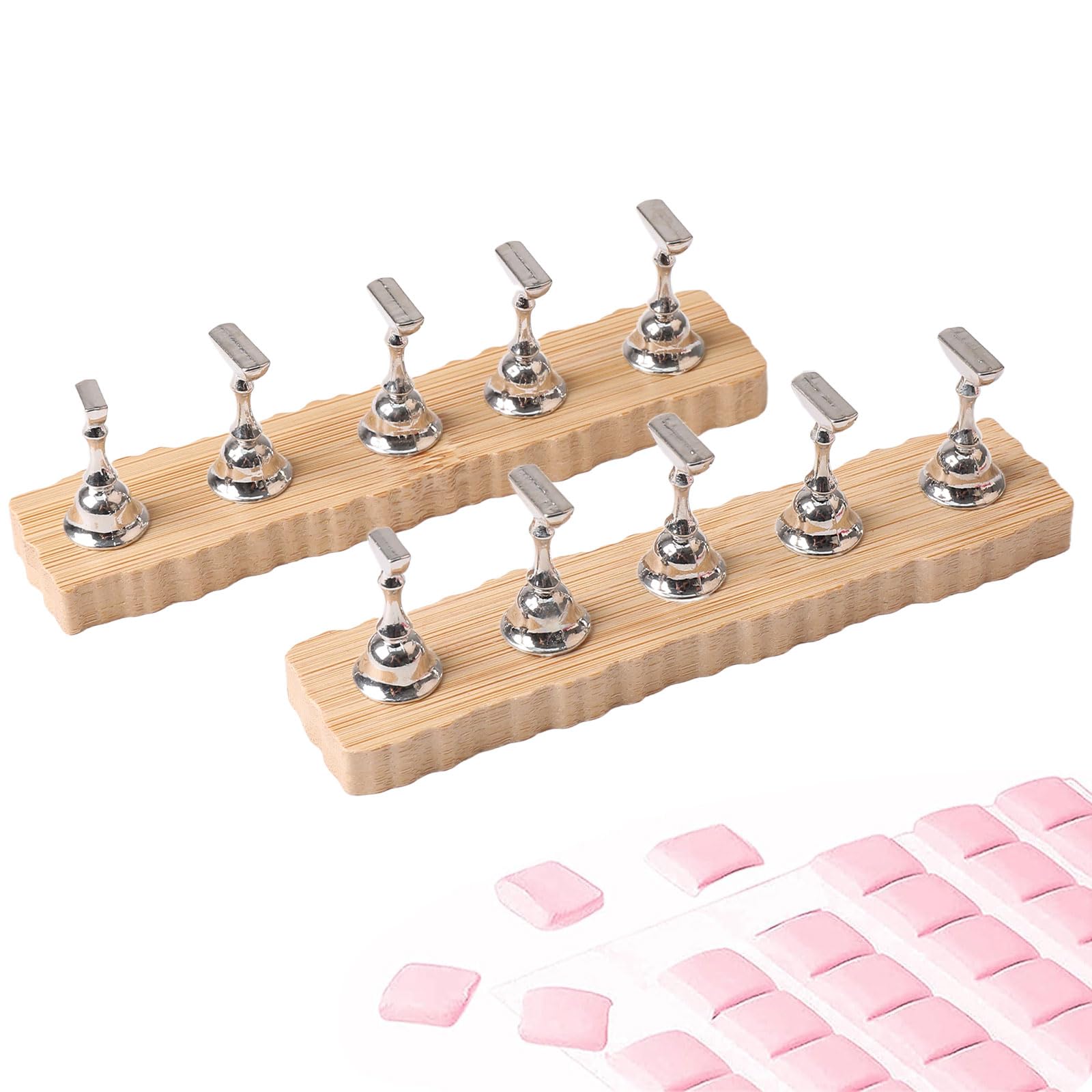 Angnya Nail Stand For Press On, 2 Set Super Magnetic Nail Holder For Painting Nails Nail Stand For Painting Nails Nail Display W
