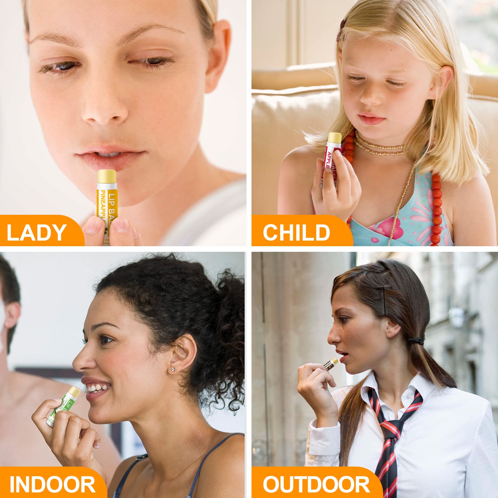 Yopela 28 Pack Natural Lip Balm Bulk With Vitamin E And Coconut Oil - Moisturizing, Soothing, And Repairing Dry And Chapped Lips