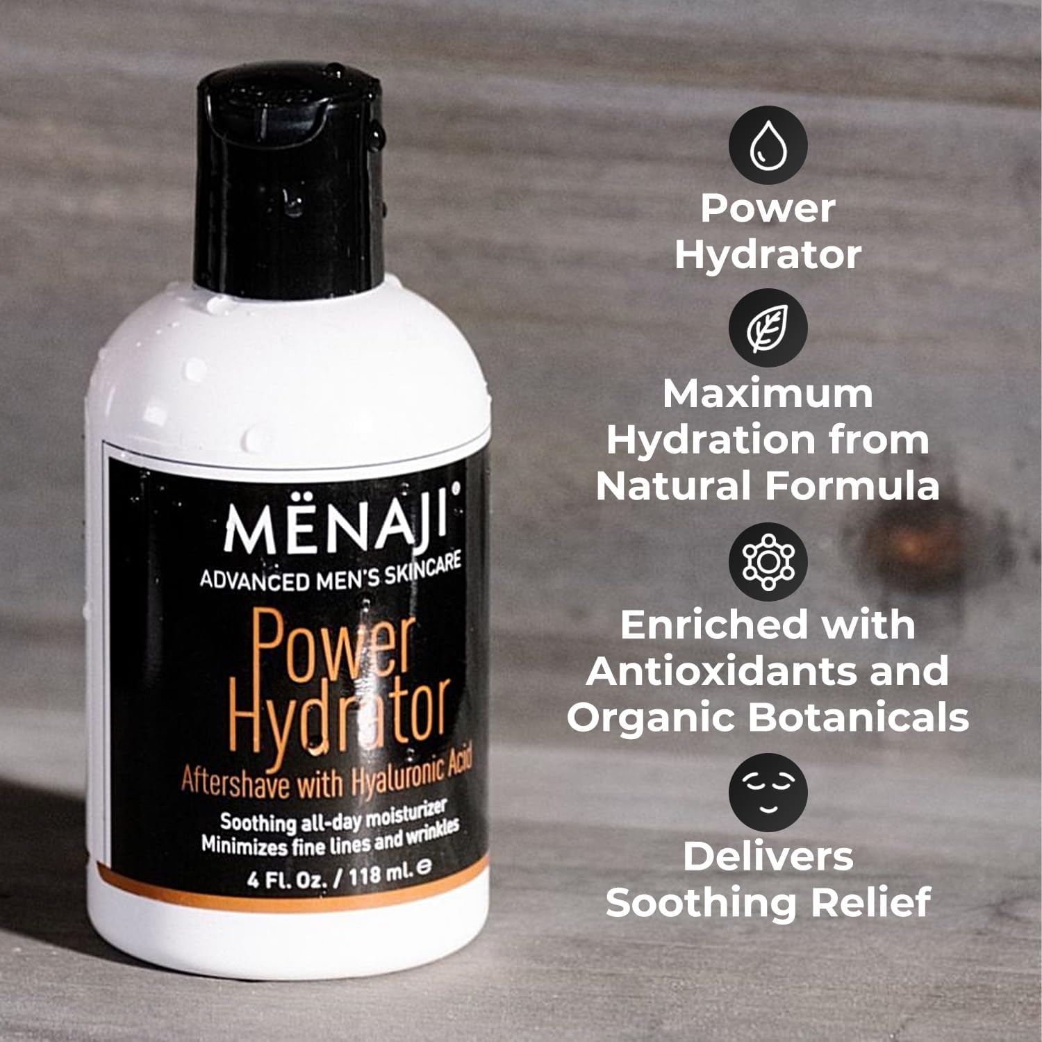 MNAJI Power Hydrator Aftershave - Razor Burn Relief - Mens Aftershave - Razor Bump and Ingrown Hair Treatment - After Shaving Cr
