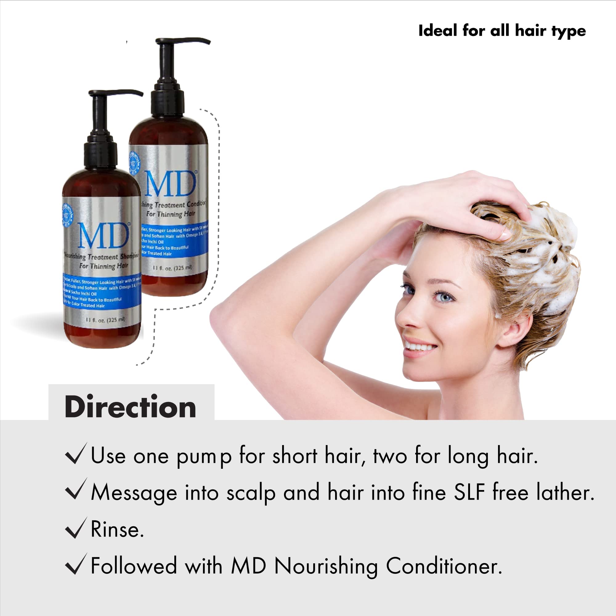 MD Revitalizing Shampoo and Conditioner - 11 fl oz